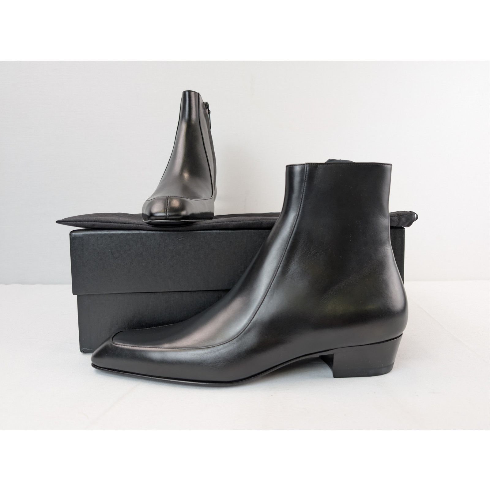 Saint Laurent Paris o1rshd1 Giza Calf Augustin 30 Booties Boots in Nero Size US 8 / EU 41 - 17 Thumbnail