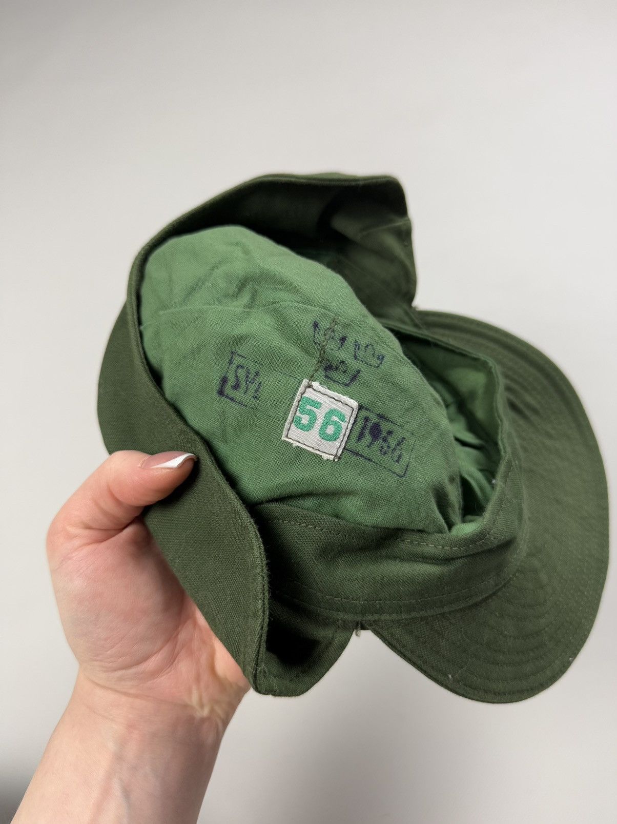 Other Swedish Army Vintage Fatigue Baseball Earwarmer Cap Hat 60s Size ONE SIZE - 10 Thumbnail