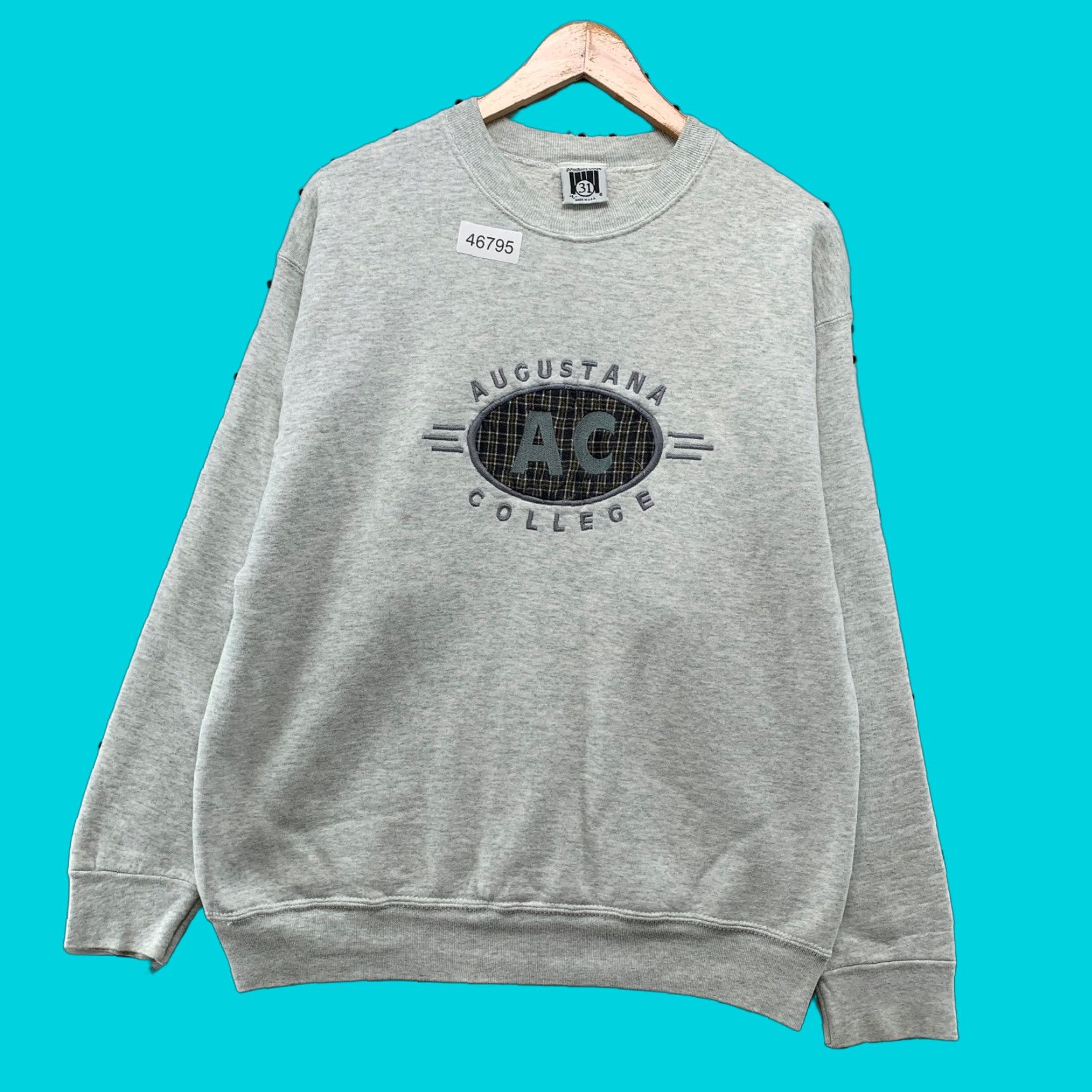 Vintage VINTAGE Augustana College Sweatshirt Mens Large Gray Fleece Embroidered USA Size US L / EU 52-54 / 3 - 1 Thumbnail