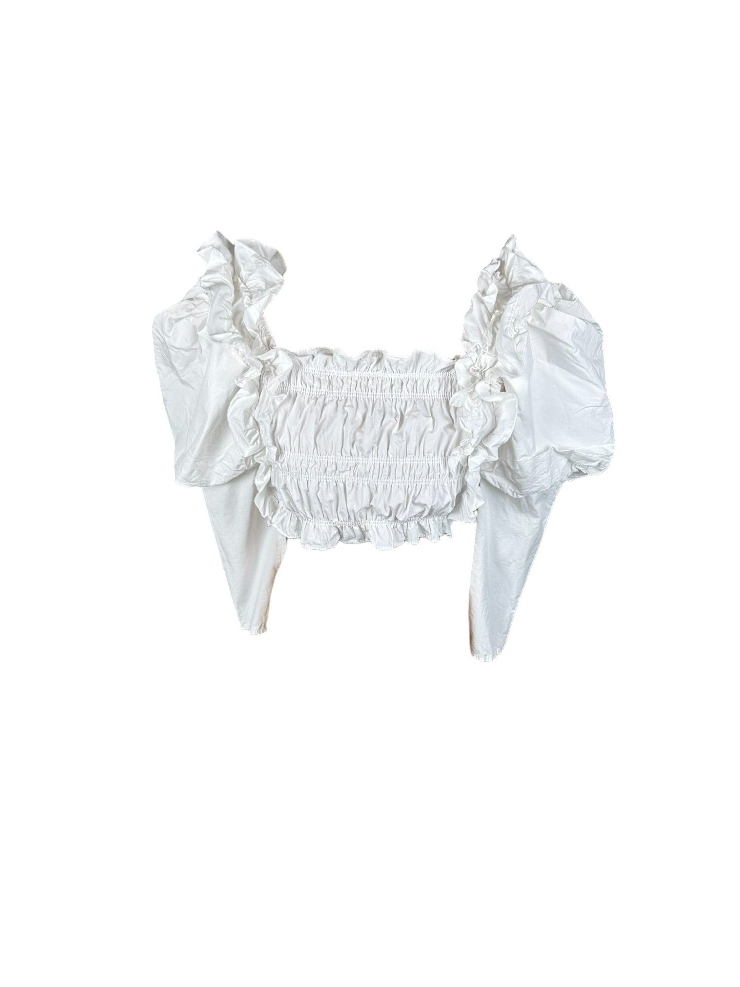Vintage 80s Vintage Avant Garde Ruffles Coquette Alternative Blouse Size S / US 4 / IT 40 - 1 Thumbnail