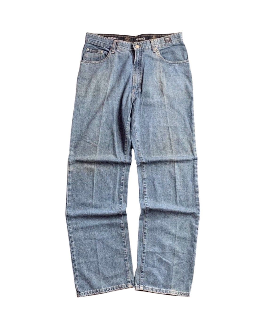 Le Grande Bleu (L.G.B.) × Versace × Versace Jeans Couture Vintage Versace faded Jeans Size US 36 / EU 52 - 1 Thumbnail