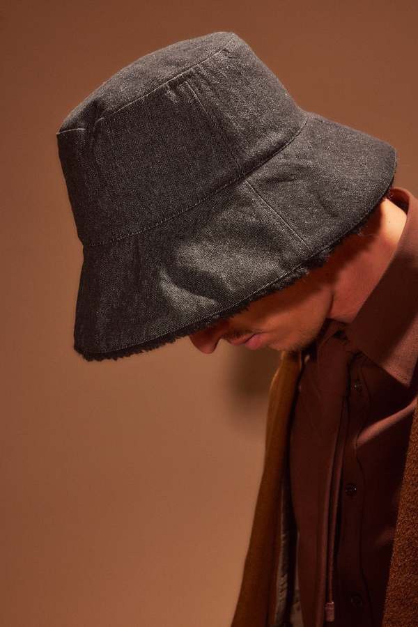 Designer Clyde Reversible Denim Sherpa Bucket Hat Size M Made in USA Size ONE SIZE - 4 Thumbnail