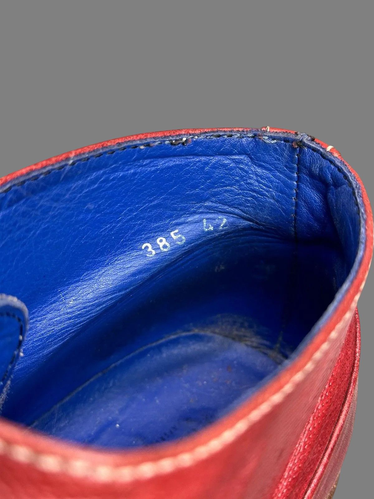 If Six Was Nine Vintage Holy Haferl Leather Red Shoes Alpine Style Rare Size US 9 / EU 42 - 11 Thumbnail