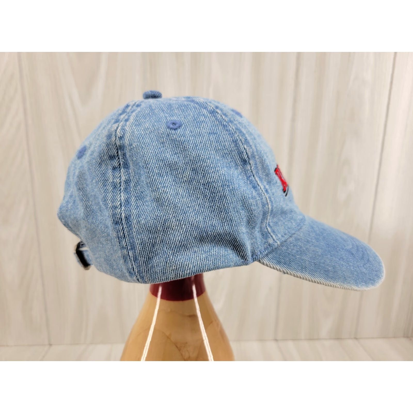 Denime VINTAGE Artwears Unlimited RFD TV Distressed Denim Jean Adjustable Ball Cap Farmers Hat Trucker Men Adjustable Blue Denim TV 90s Mens Size US 35 - 4 Thumbnail
