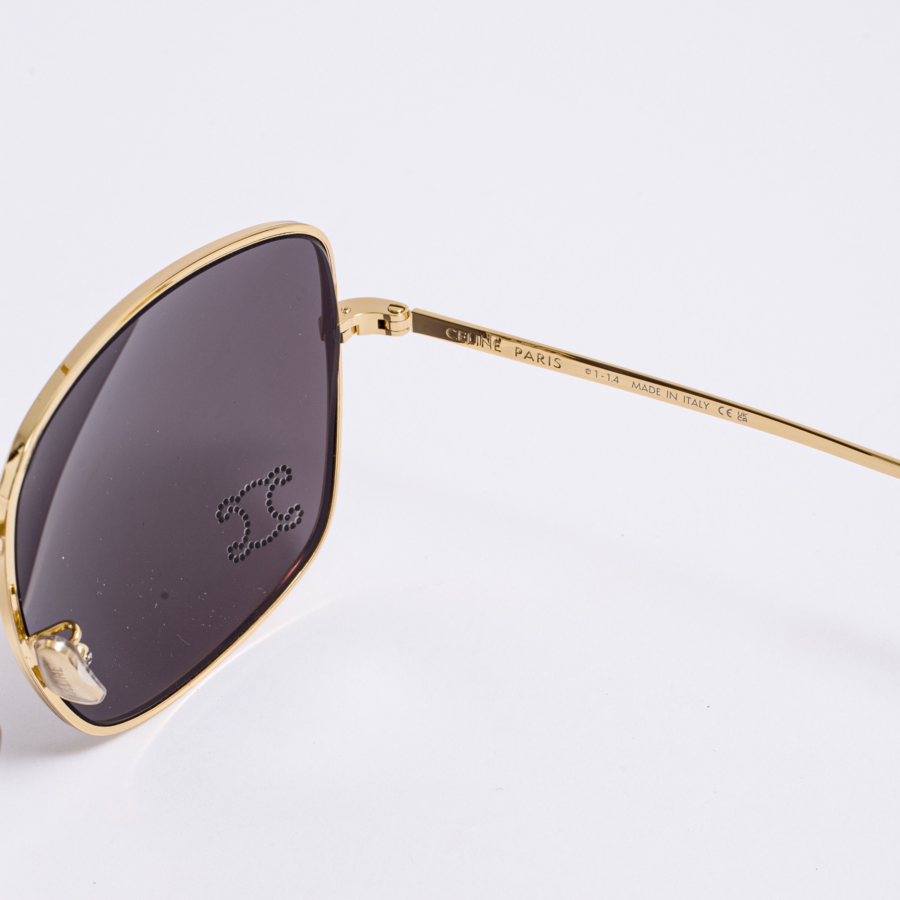 Celine CELINE Triomphe Rhinestone 01 Sunglasses In Metal Size ONE SIZE - 3 Thumbnail