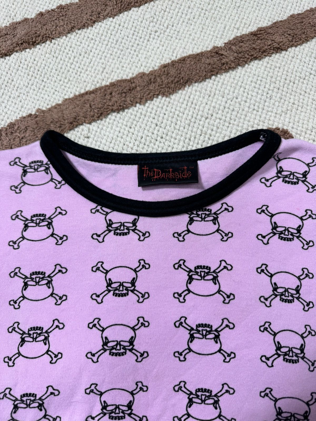 Vintage DARKSIDE SCULL MONOGRAM CROPPED TEE Size M / US 6-8 / IT 42-44 - 3 Thumbnail