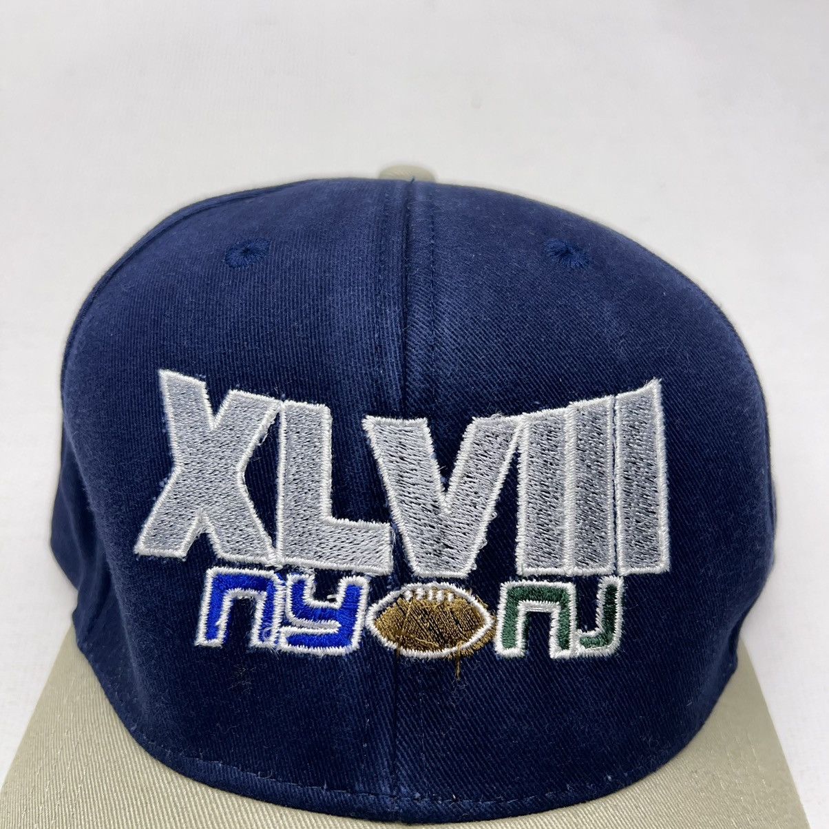 NFL Superbowl Hat Blue 2014 NFL Cap Strap XLVIII Football NJ NY Size ONE SIZE - 3 Thumbnail