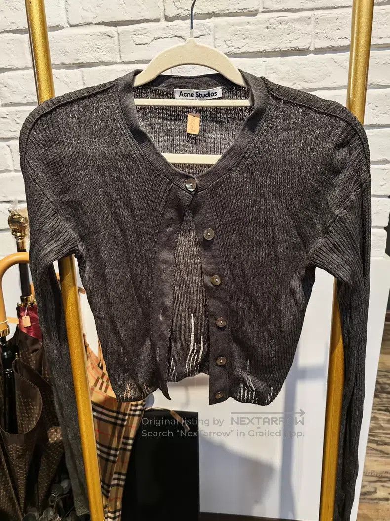 Acne Studios Acne Studios Gray Knit Cardigan Size S / US 4 / IT 40 - 1 Thumbnail
