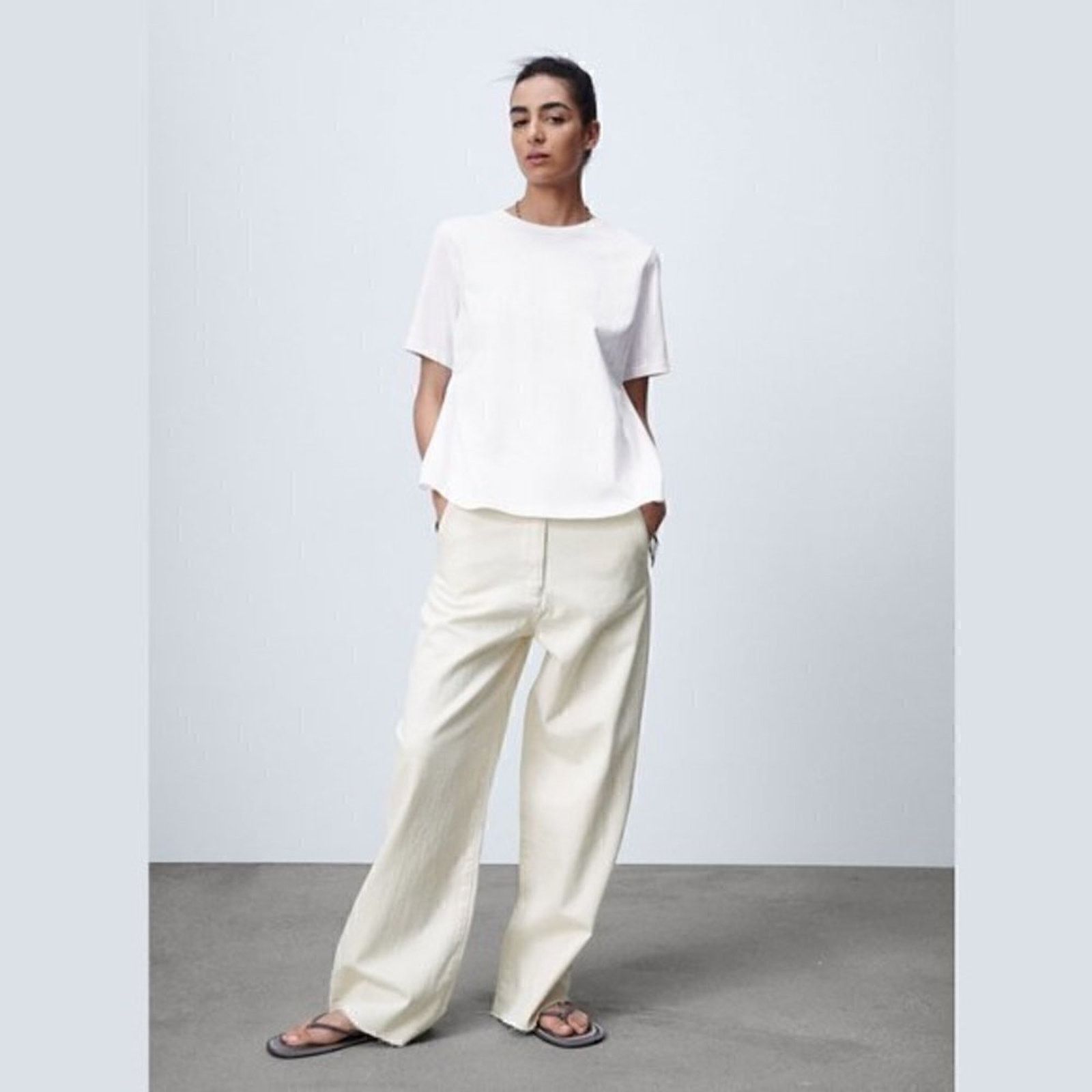 Zara ZARA Shirt with Pleated Back NWT Size S / US 4 / IT 40 - 5 Thumbnail