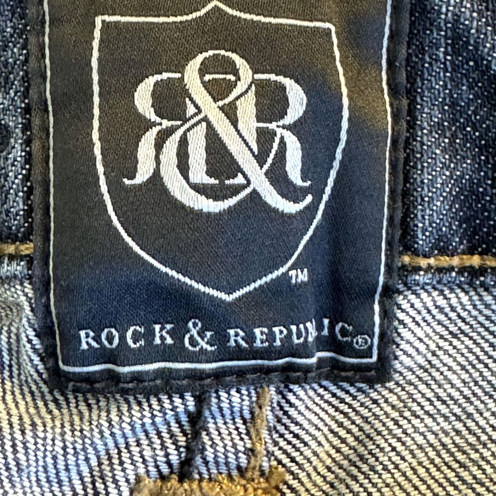 Vintage Rock & Republic Stinger Jeans Mens 34x32 Blue Embroidered Stretch Denim Size US 34 / EU 50 - 6 Thumbnail