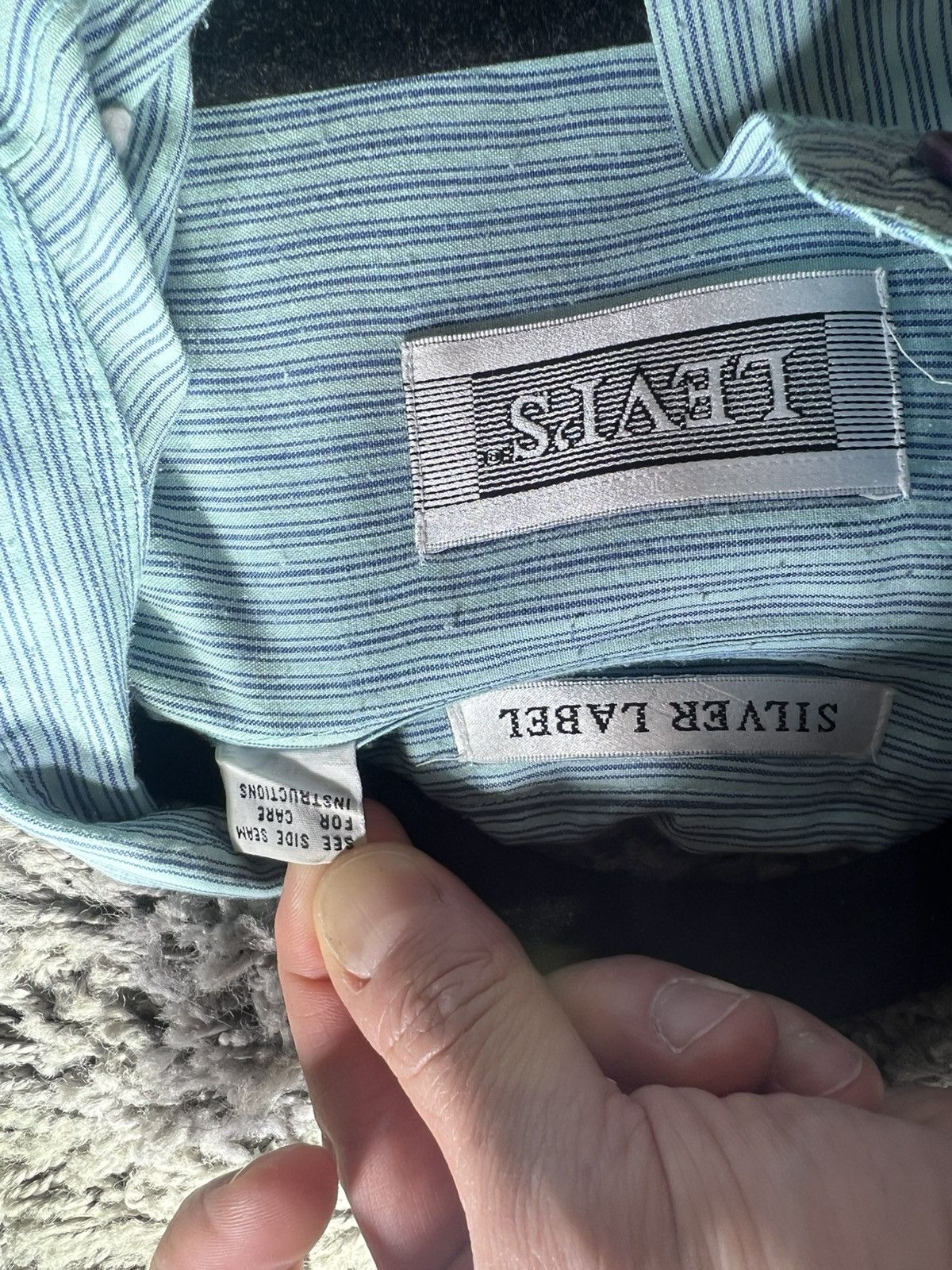 Levi's × Levi's Vintage Clothing × Vintage LEVI'S SILVER LABEL Stripped VTG S/S Button Up Shirt Medium Size US M / EU 48-50 / 2 - 9 Thumbnail