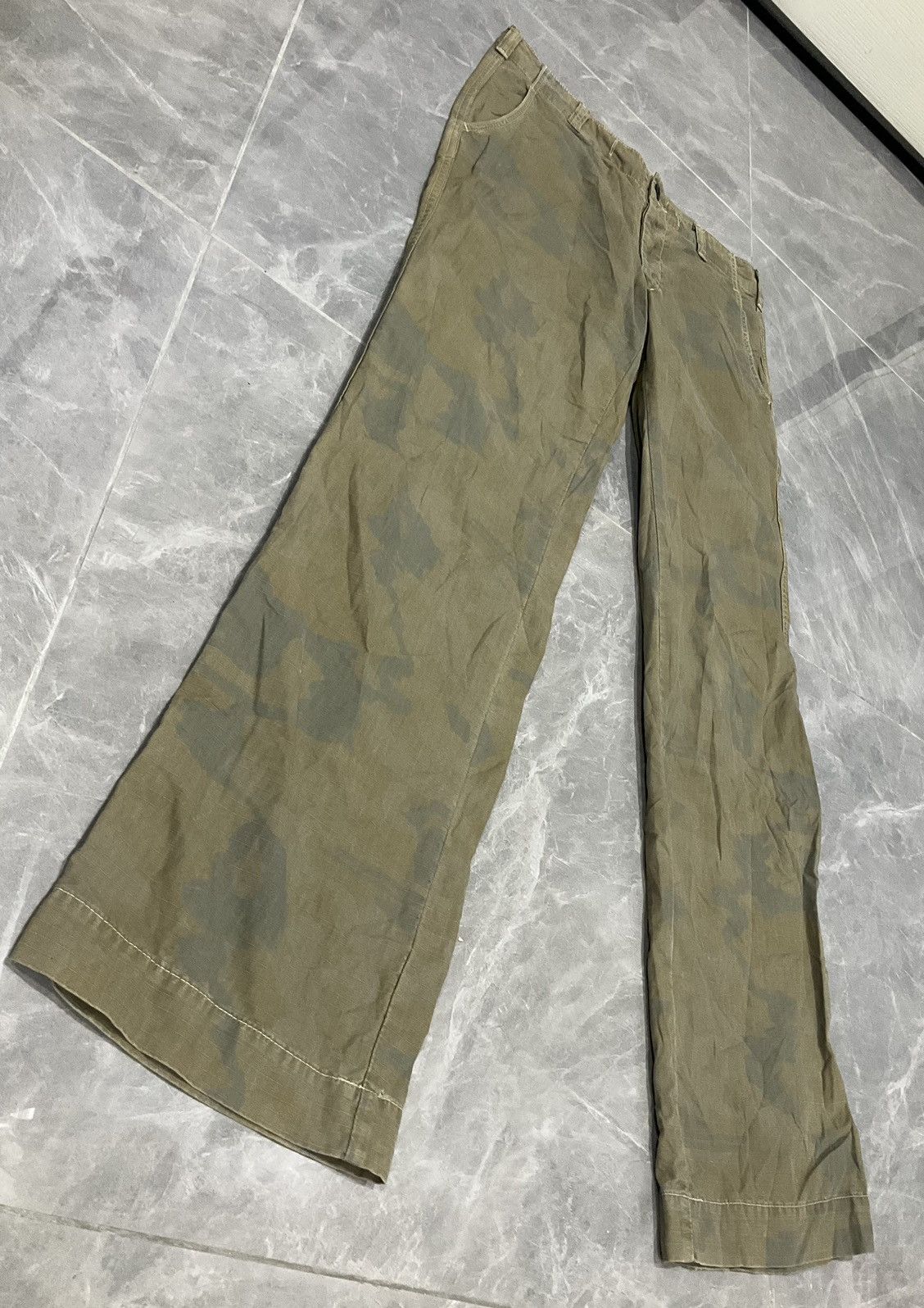 Japanese Brand × No Man Walks Alone × Sage De Cret Vintage Cotton Military Pants Strecth Cut Size US 33 - 2 Thumbnail