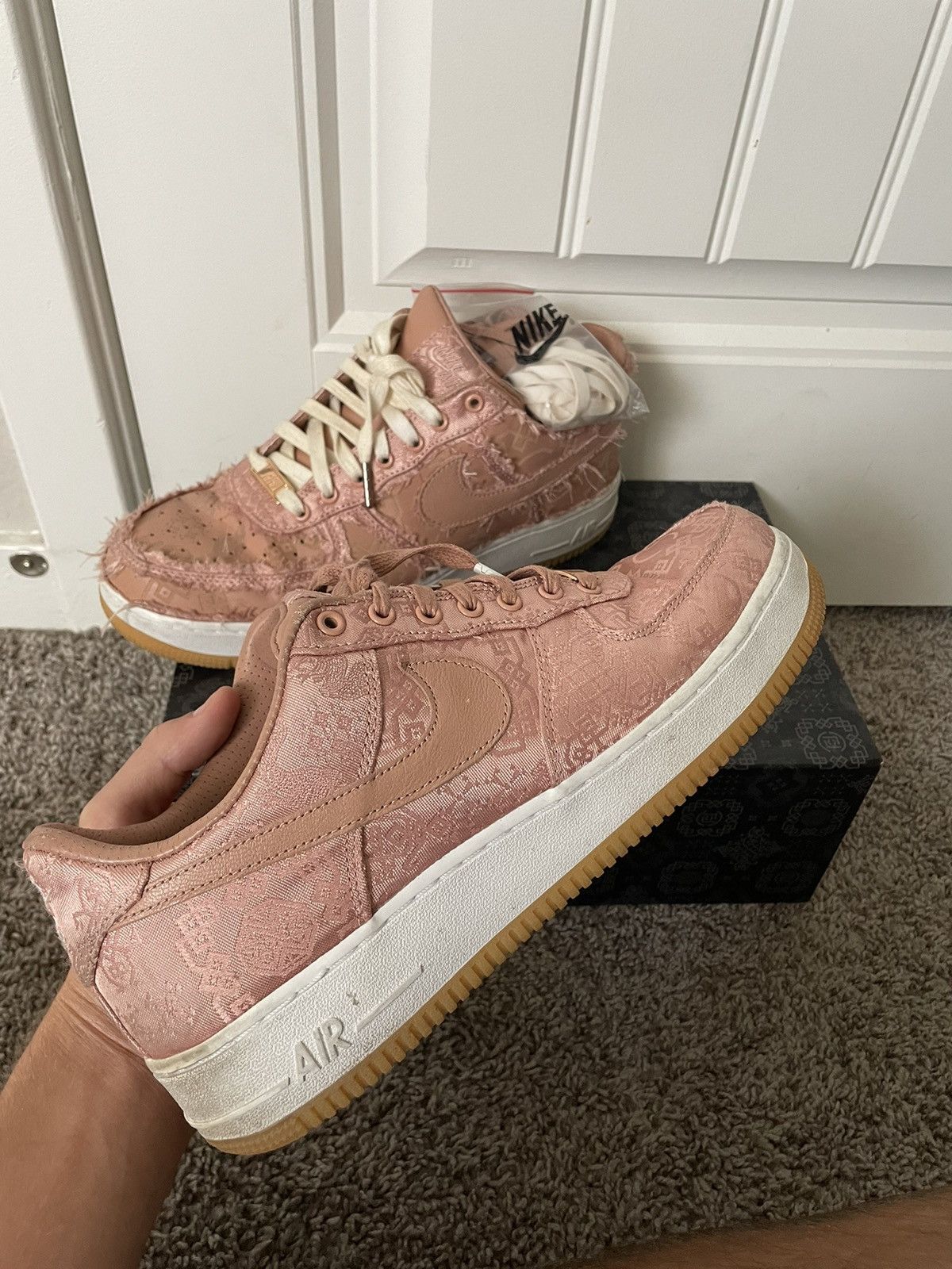 Nike x Clot Air Force One “Rose Gold Silk” size 10