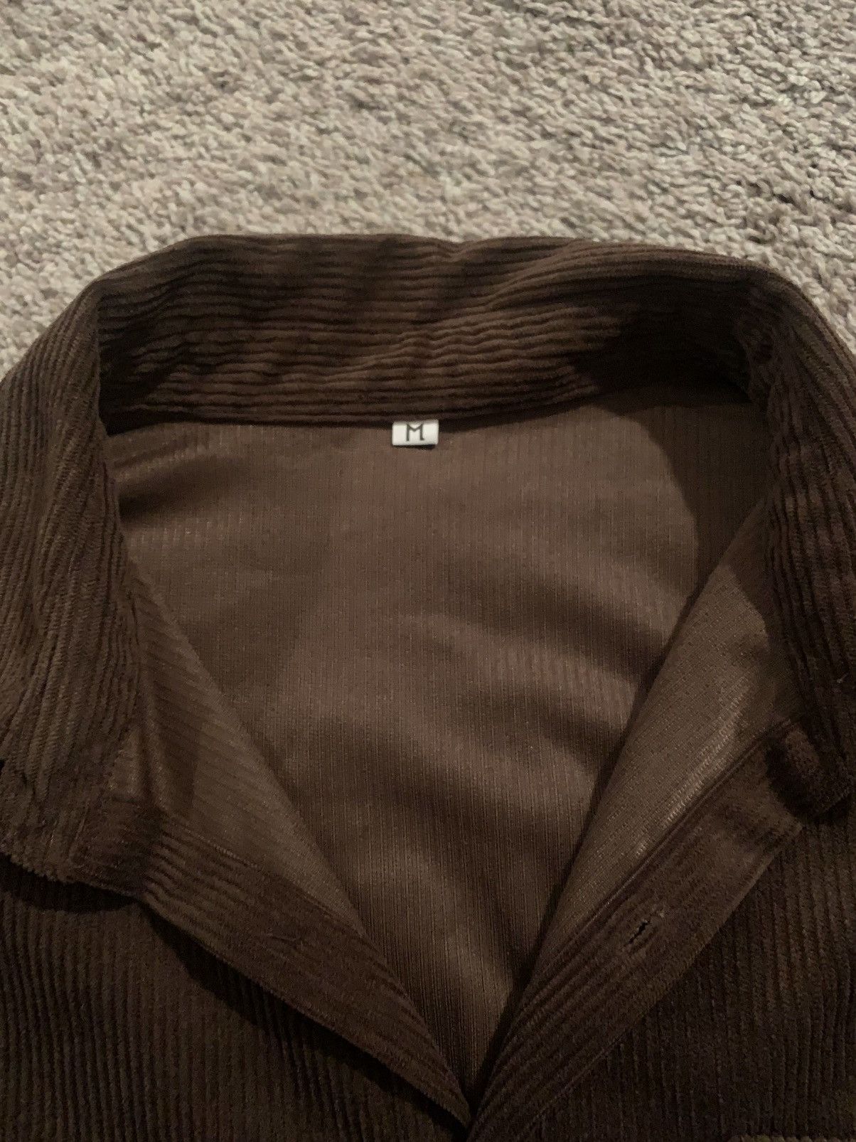 Vintage Corduroy Solid Shirt Coffee Brown Size US M / EU 48-50 / 2 - 5 Thumbnail