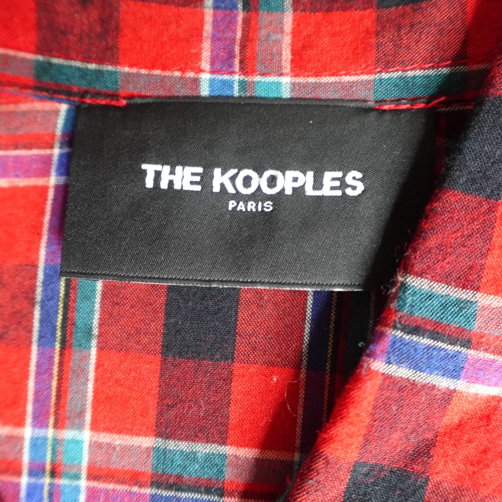 The Kooples The Kooples Shirt Womens Small Red Plaid Oversized Satin Cotton Blouse Long Sleeve Button Collared Womens Vintage No Size S / US 4 / IT 40 - 3 Thumbnail