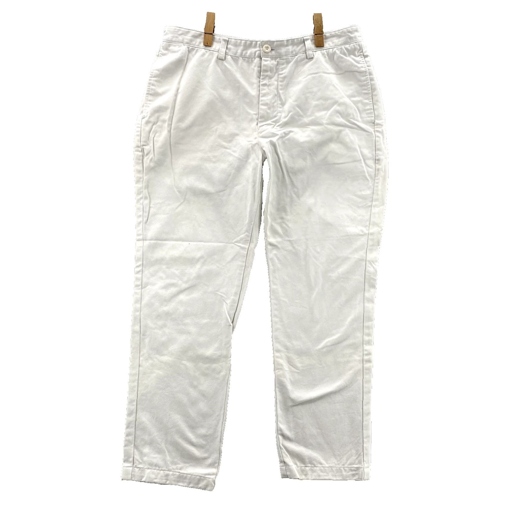 Vineyard Vines Vineyard Vines Club Pant Mens 34x27 Ivory Chino Flat Front Khaki Classic Preppy Size US 34 / EU 50 - 2 Thumbnail