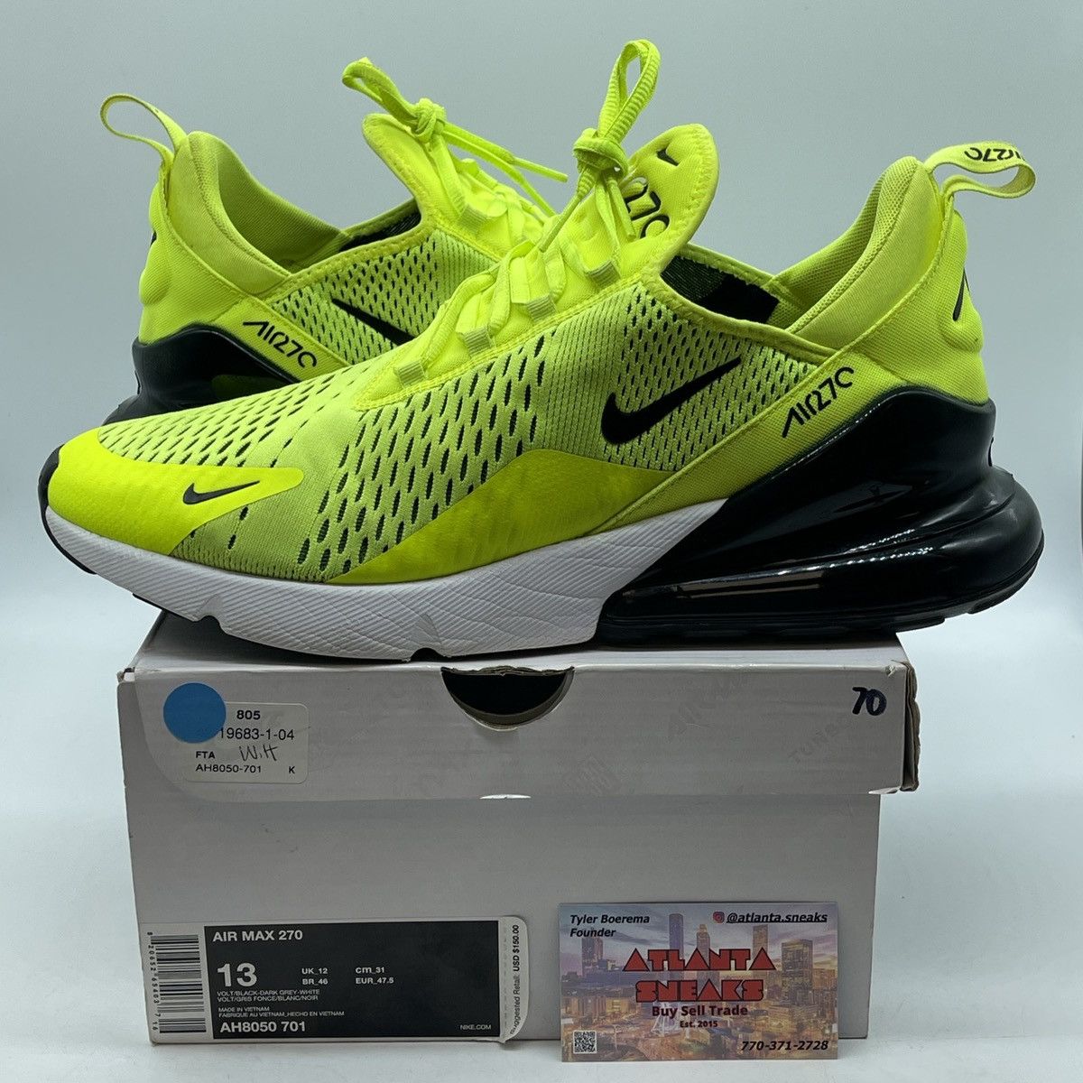 Nike Air max 270 volt Size US 13 / EU 46 - 1 Thumbnail