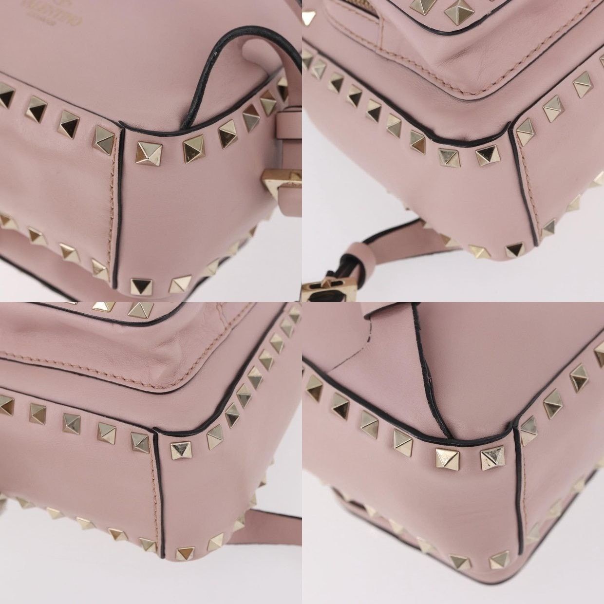Valentino Valentino Leather Studs Backpack Pink Size ONE SIZE - 12 Thumbnail