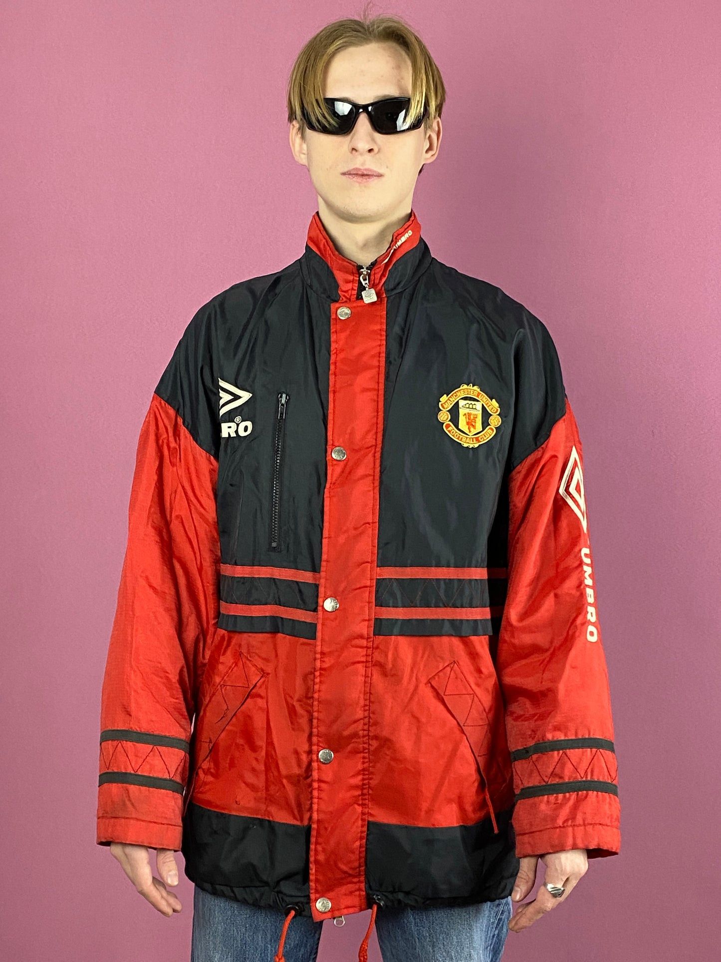 90s Sharp Umbro Manchester United Vintage Men's Jacket - Y