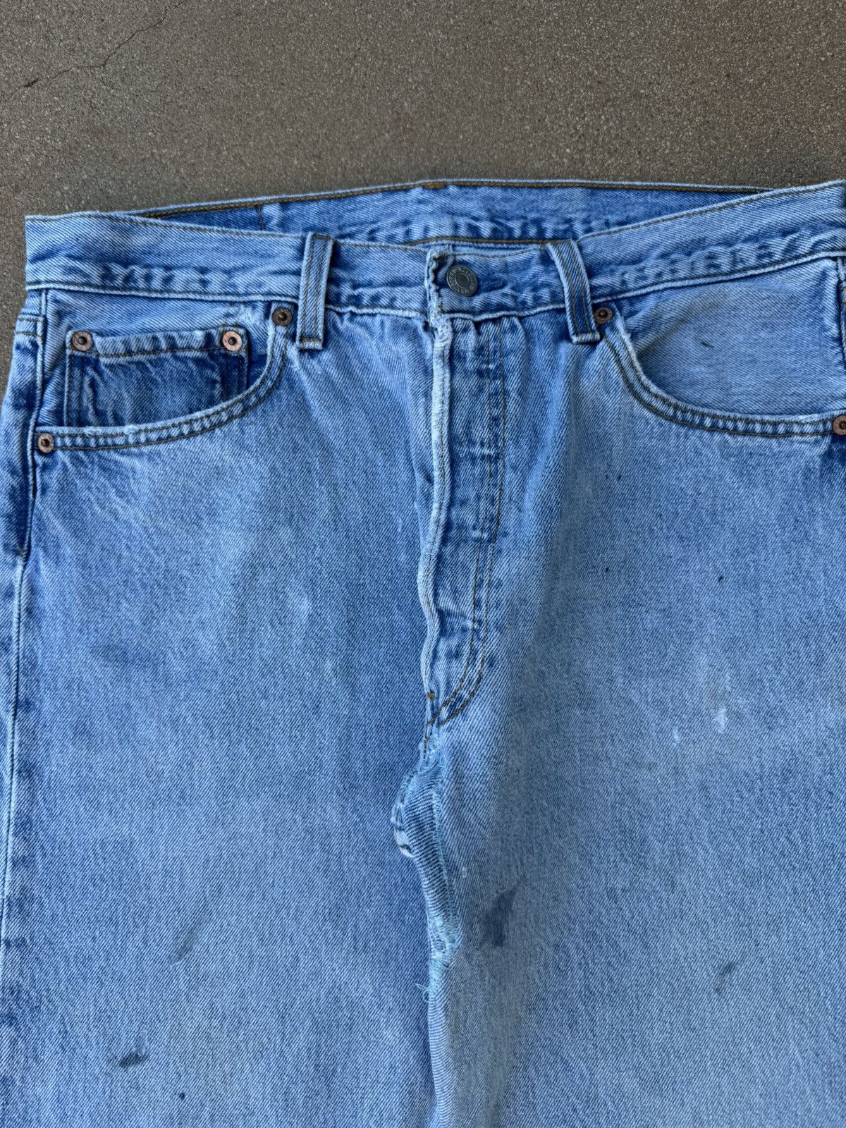 Levi's Vtg 90s Levi’s 501xx Buttonfly Straight Denim Jeans 33x29 Size US 33 - 4 Thumbnail