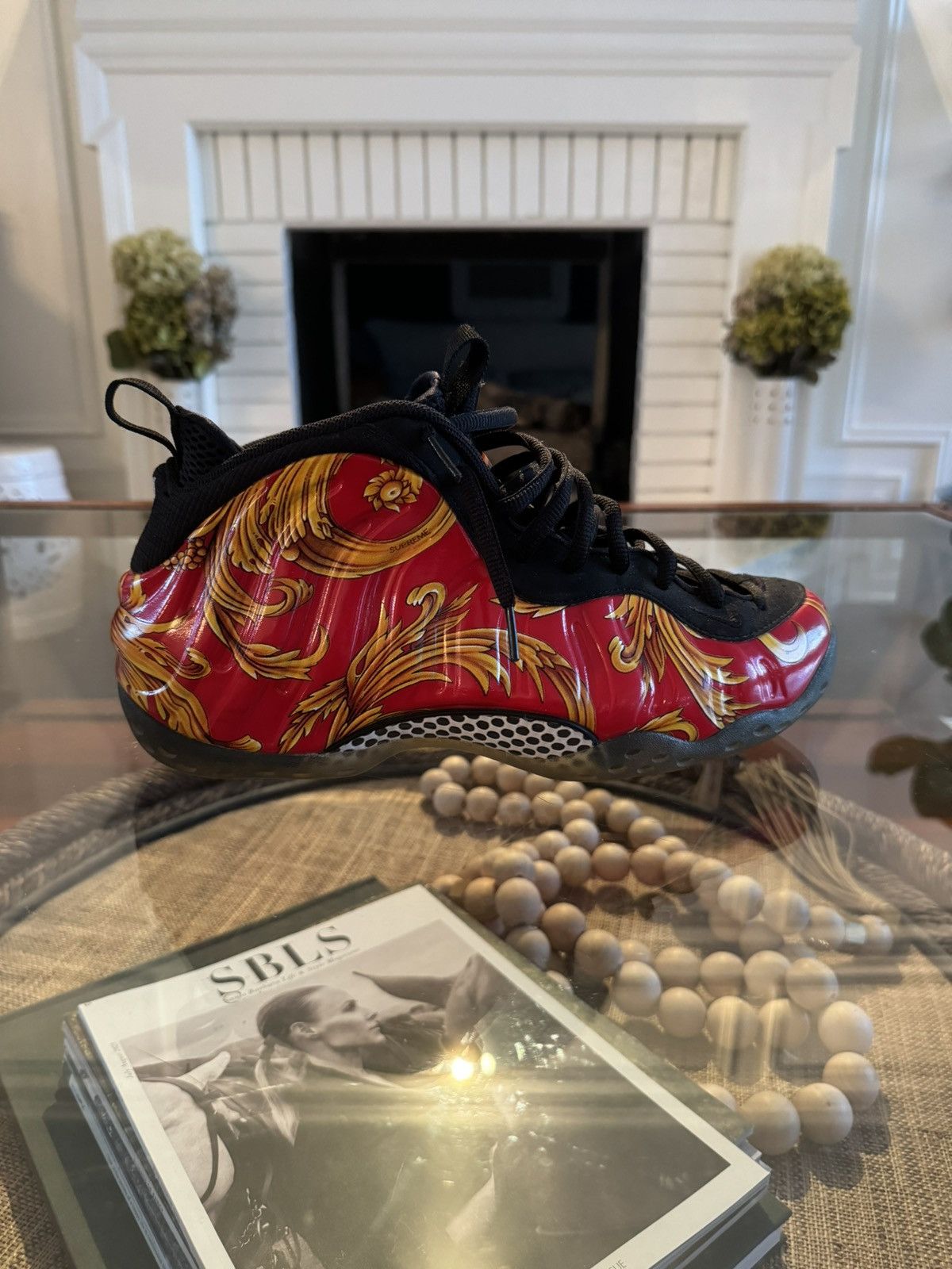 Nike × Supreme Supreme Nike Air Foamposite One “Red” Size US 11 / EU 44 - 4 Thumbnail