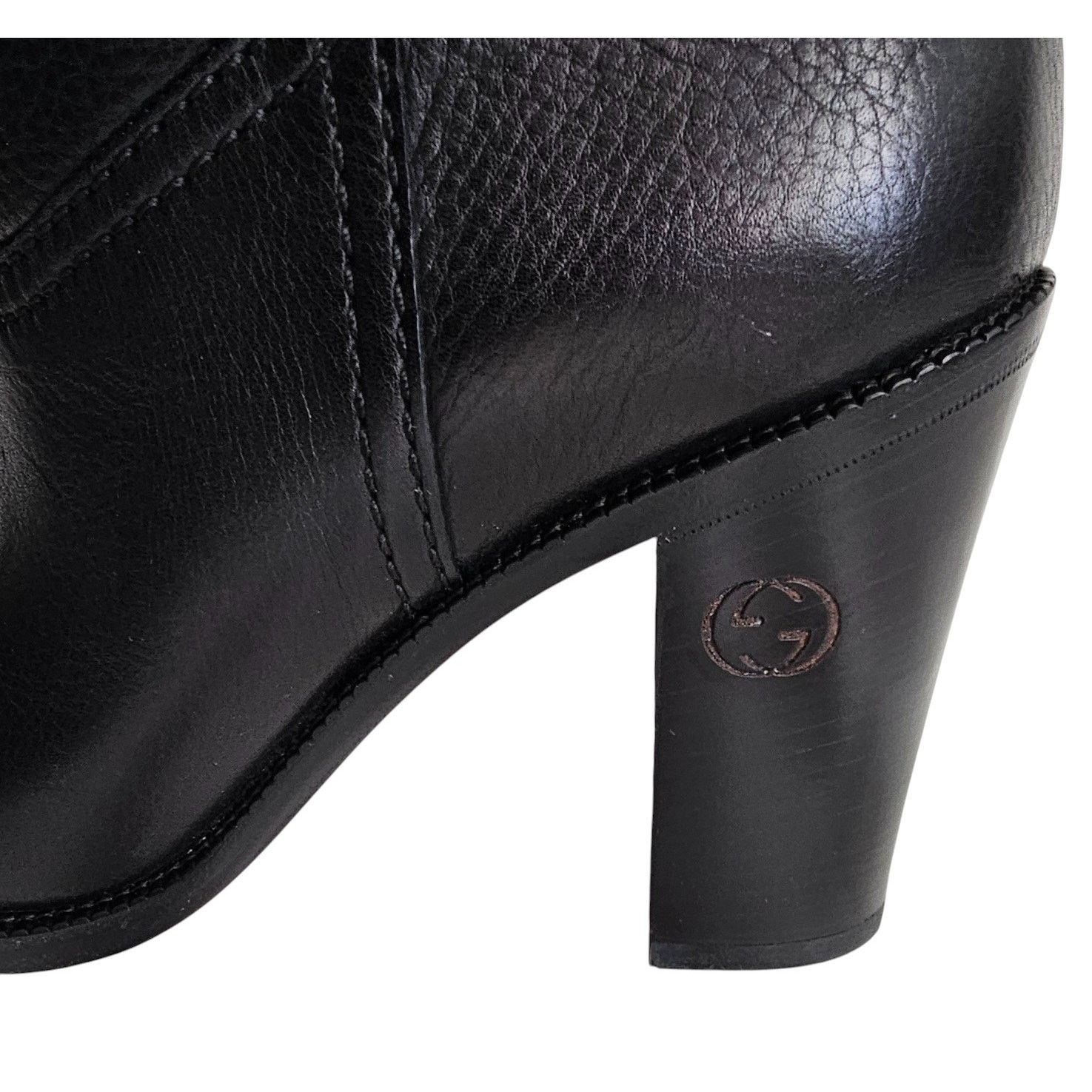 Gucci Gucci Leather Tall Knee Boots w/ Script Logo Size US 6 / IT 36 - 10 Thumbnail