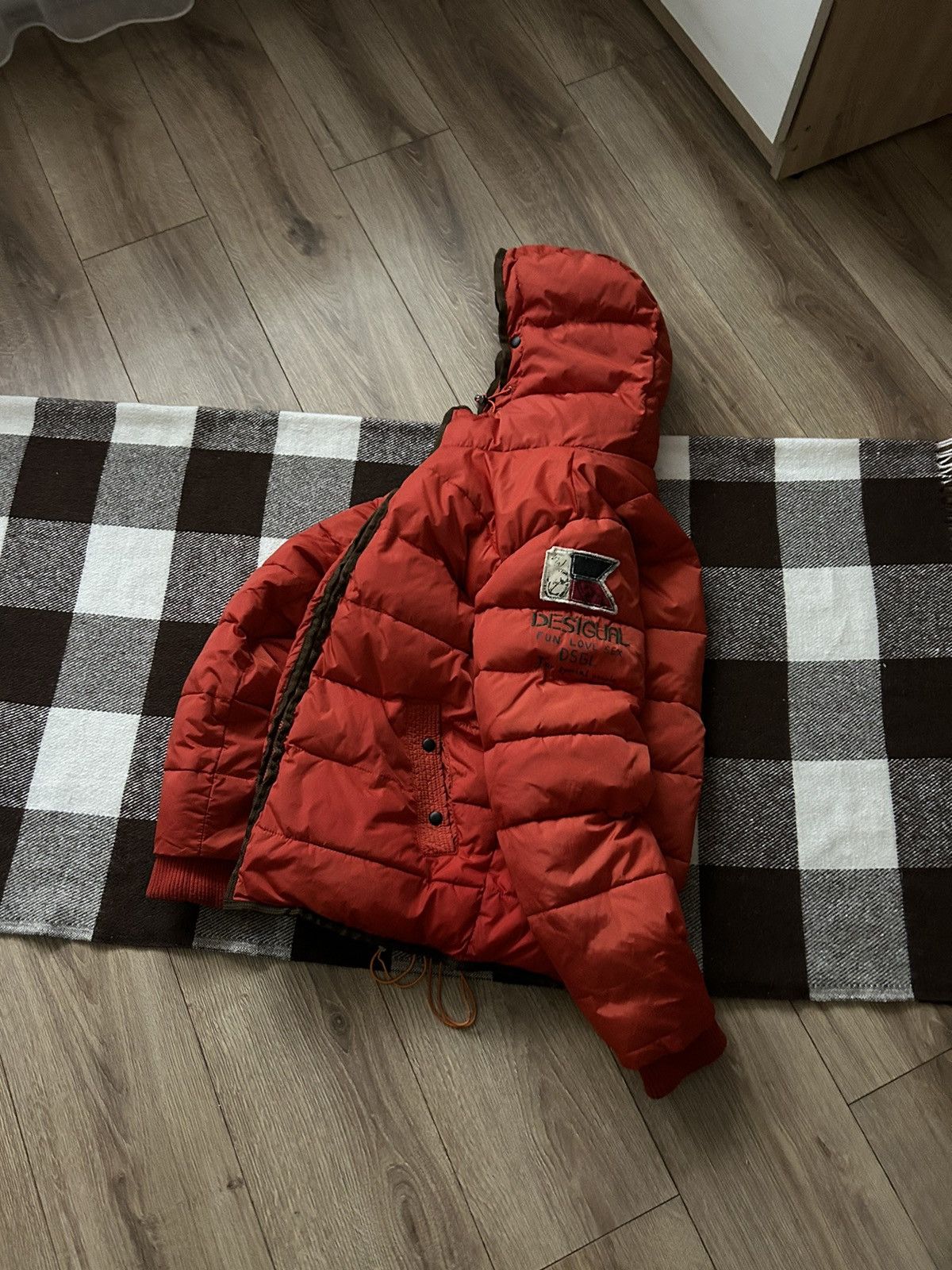 Desigual × Vintage Desigual orange mens puffer jacket outdoors Size US S / EU 44-46 / 1 - 2 Thumbnail