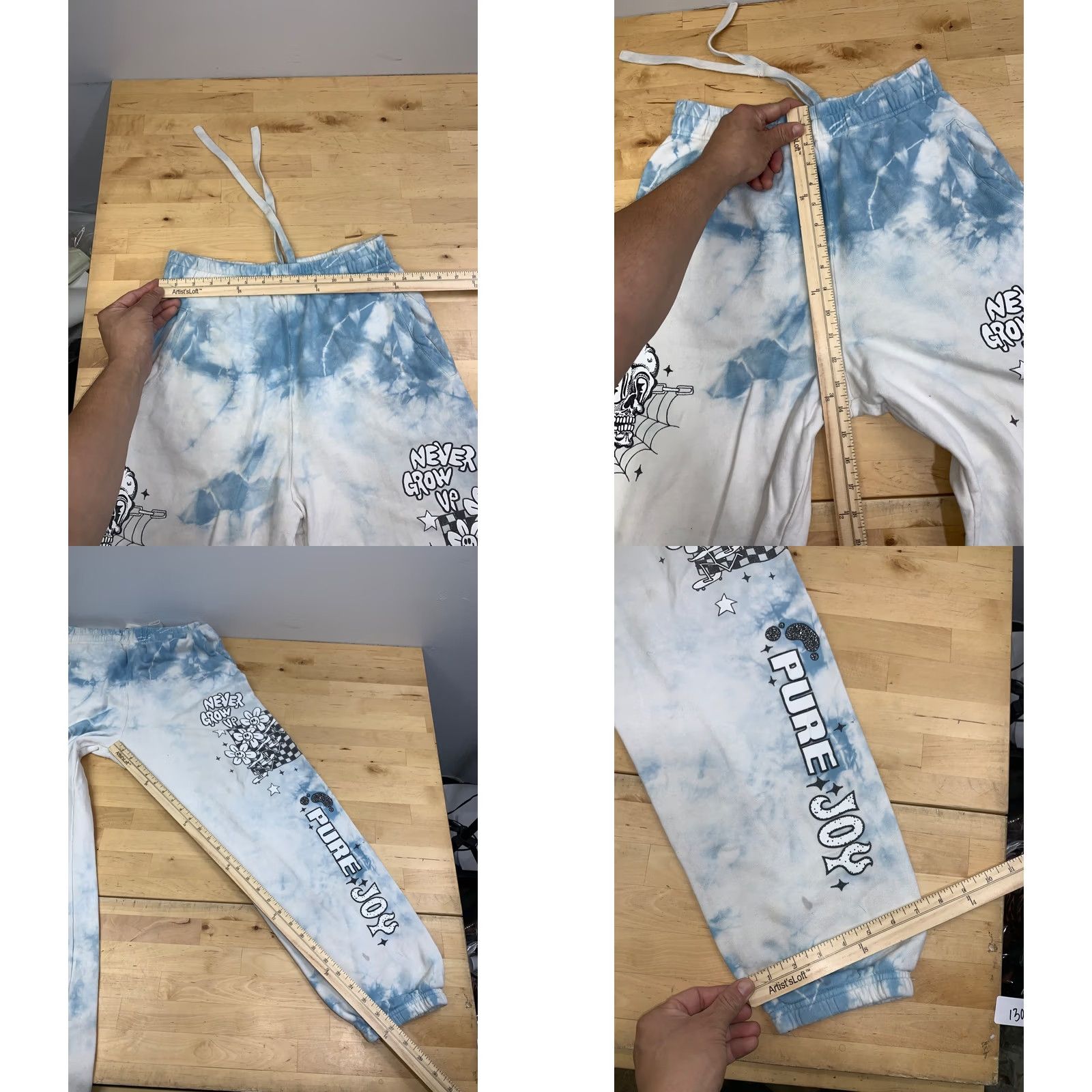 Vintage A Lab Sweatpants Women S Blue Tie Dye Size 28" / US 6 / IT 42 - 8 Thumbnail