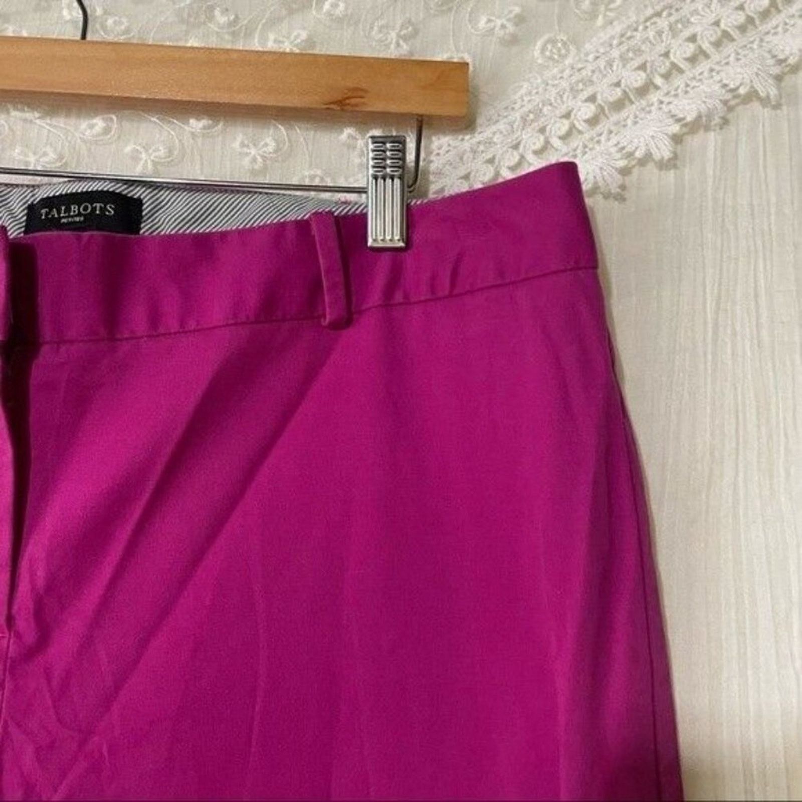 Other Talbots Signature Cropped Pants | Pink | Size 14 Petite Size 36" / US 14 / IT 50 - 3 Thumbnail