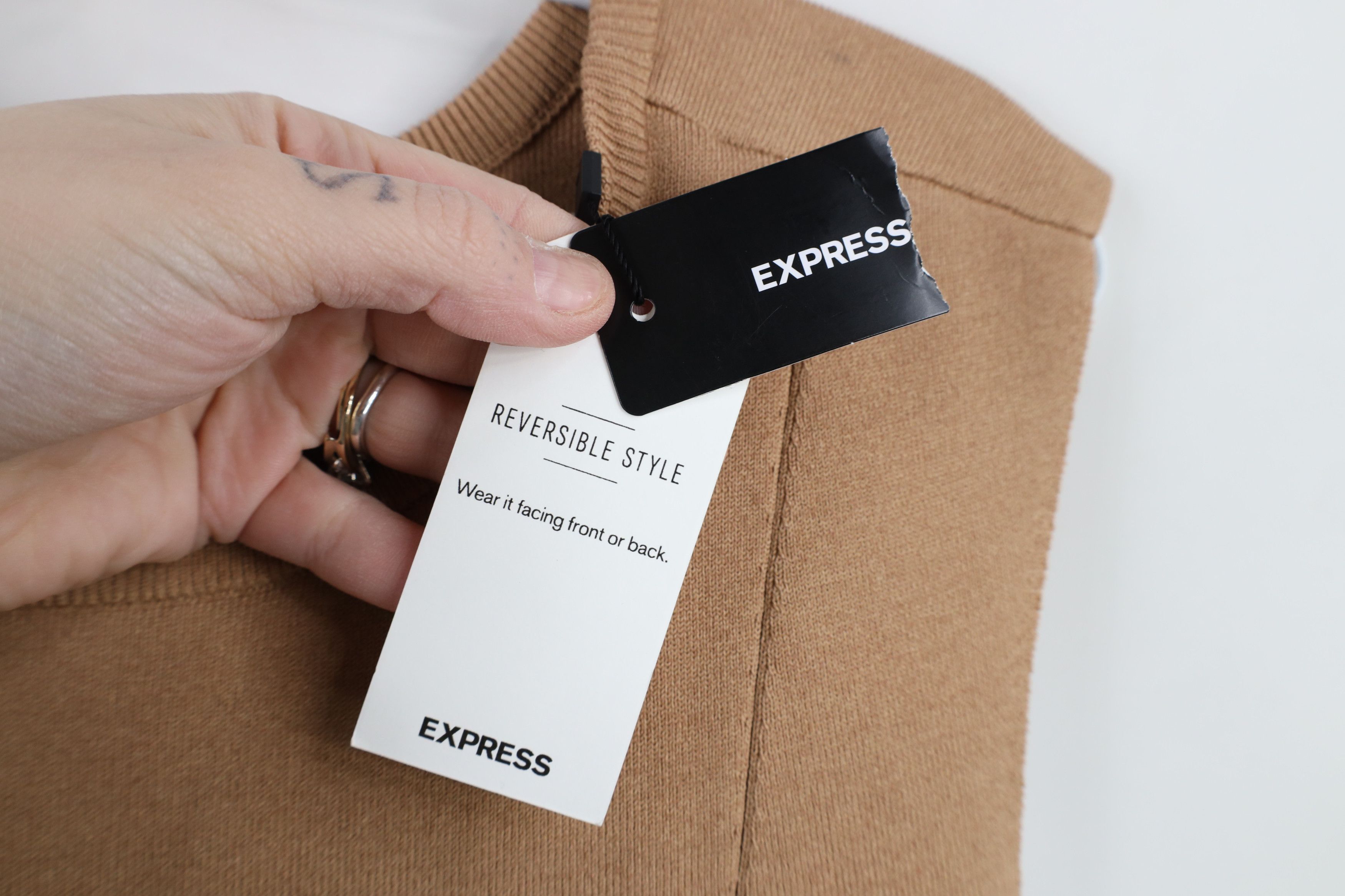 Express New Express Reversible Style Knit Full Length Sweater Dress Size XL / US 12-14 / IT 48-50 - 5 Thumbnail