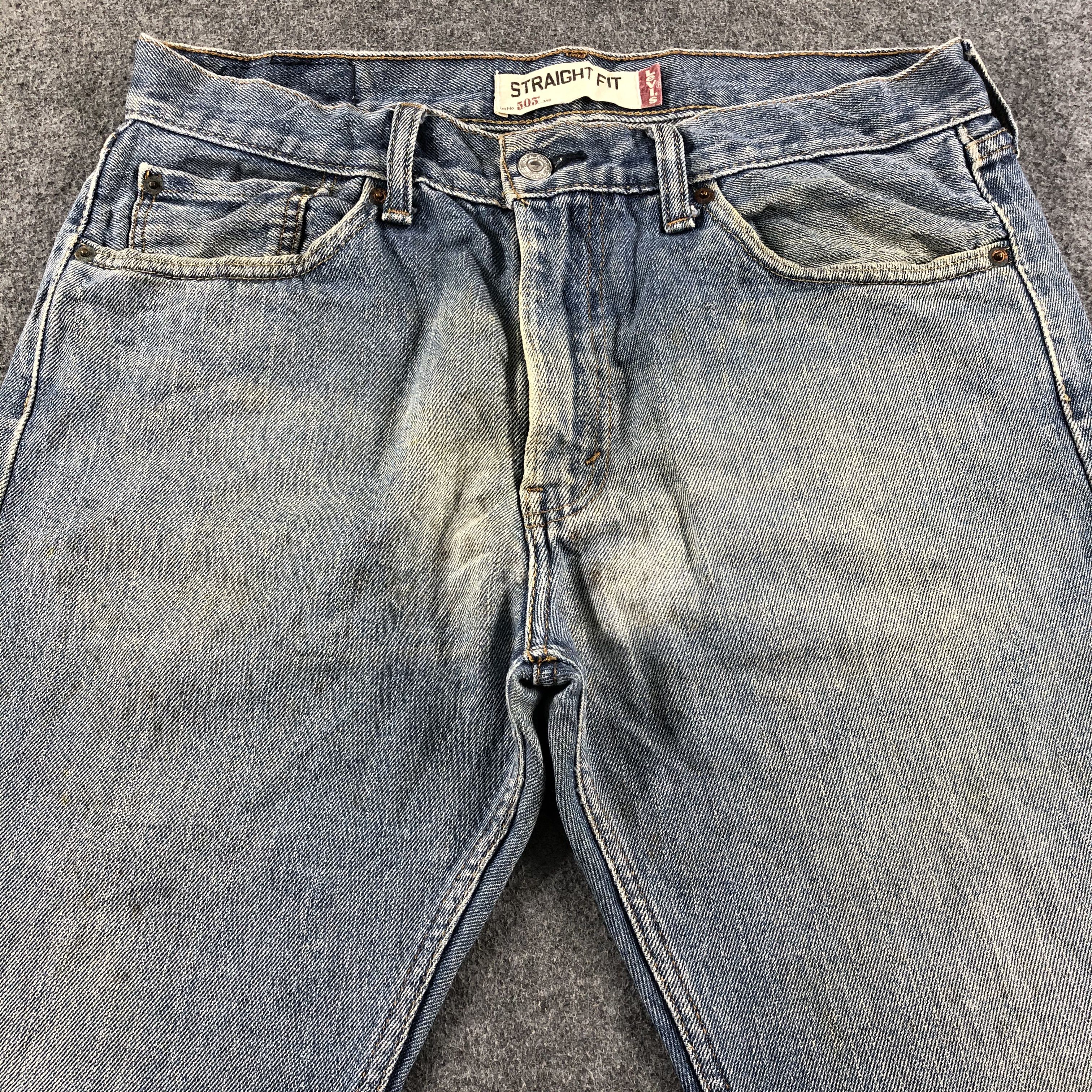 Levi's Vintage Blue Wash Levis 505 Jeans-J2676 Size US 33 - 3 Thumbnail