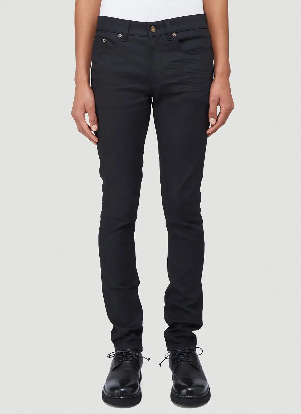 Saint Laurent Paris SS20 Saint Laurent D02 Skinny-Fit Jeans in Used Black Denim Size US 28 / EU 44 - 1 Thumbnail