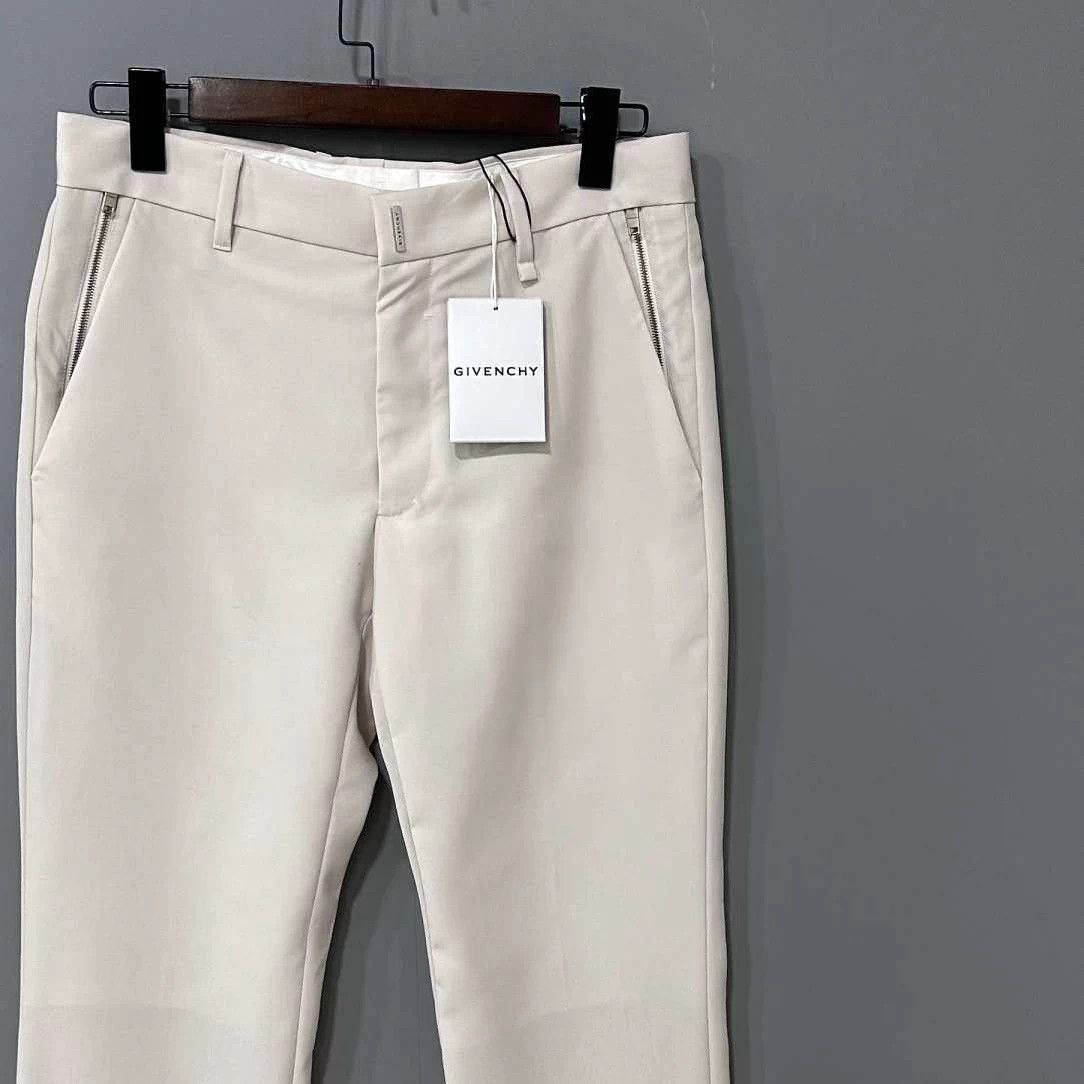 Givenchy Givenchy white lightweight metallic detail slim casual pants Size 48S - 2 Thumbnail