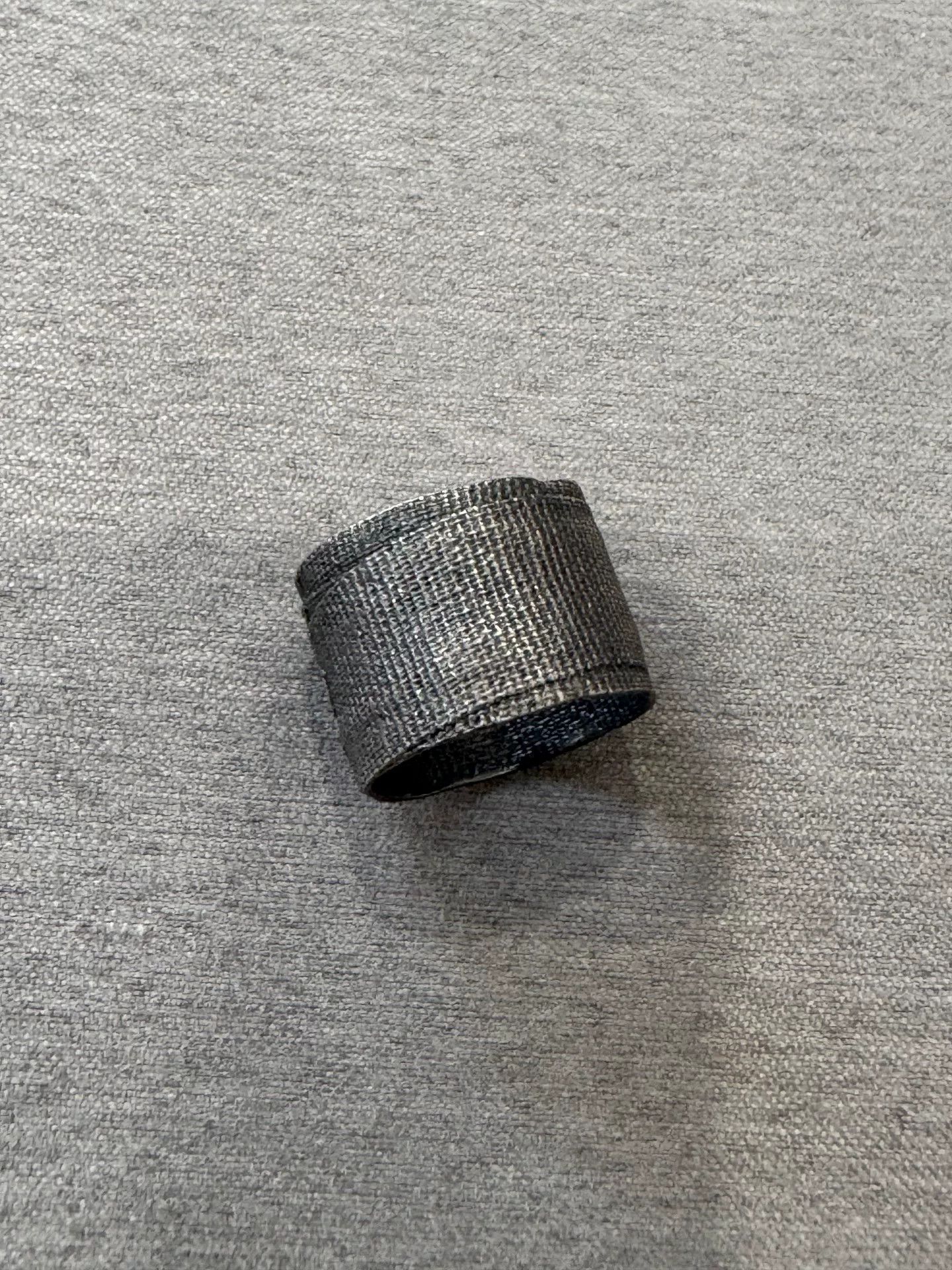 DETAJ DETAJ Black Bandage Silver Ring Size 16 Size ONE SIZE - 1 Thumbnail