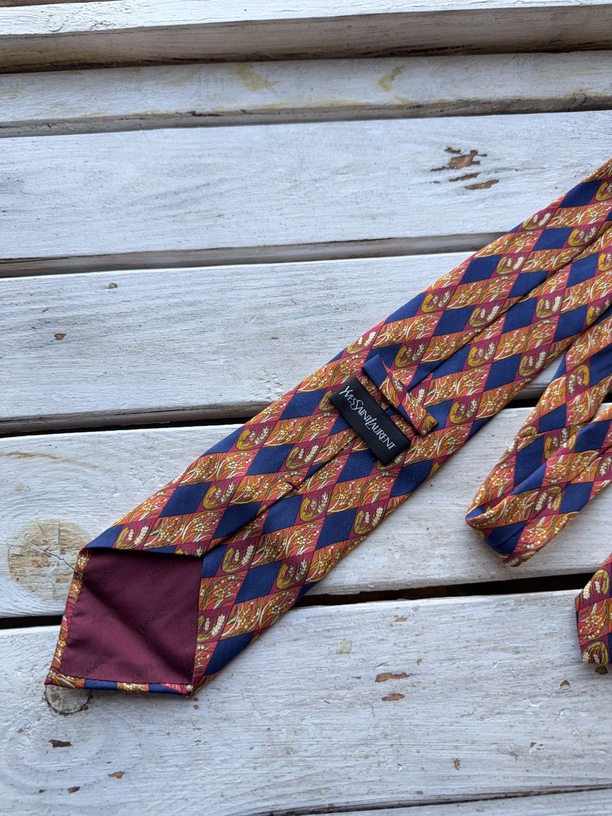 Designer × Yves Saint Laurent Yves Saint Laurent Tie – Bold Geometric Print Made Italy Size ONE SIZE - 5 Thumbnail