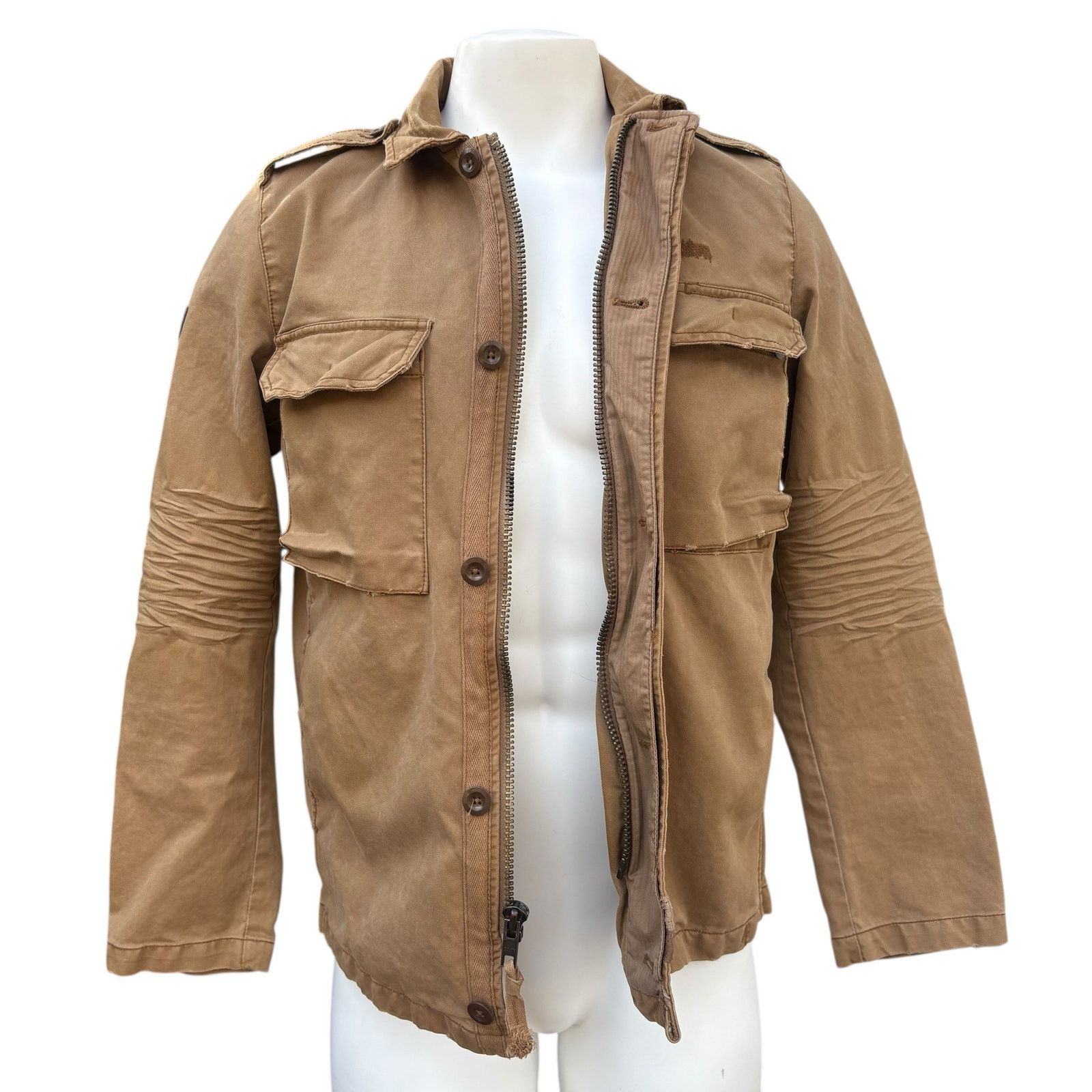American Eagle Outfitters VTG American Eagle Military Jacket Coat Sm Khaki Tan Size US S / EU 44-46 / 1 - 3 Thumbnail