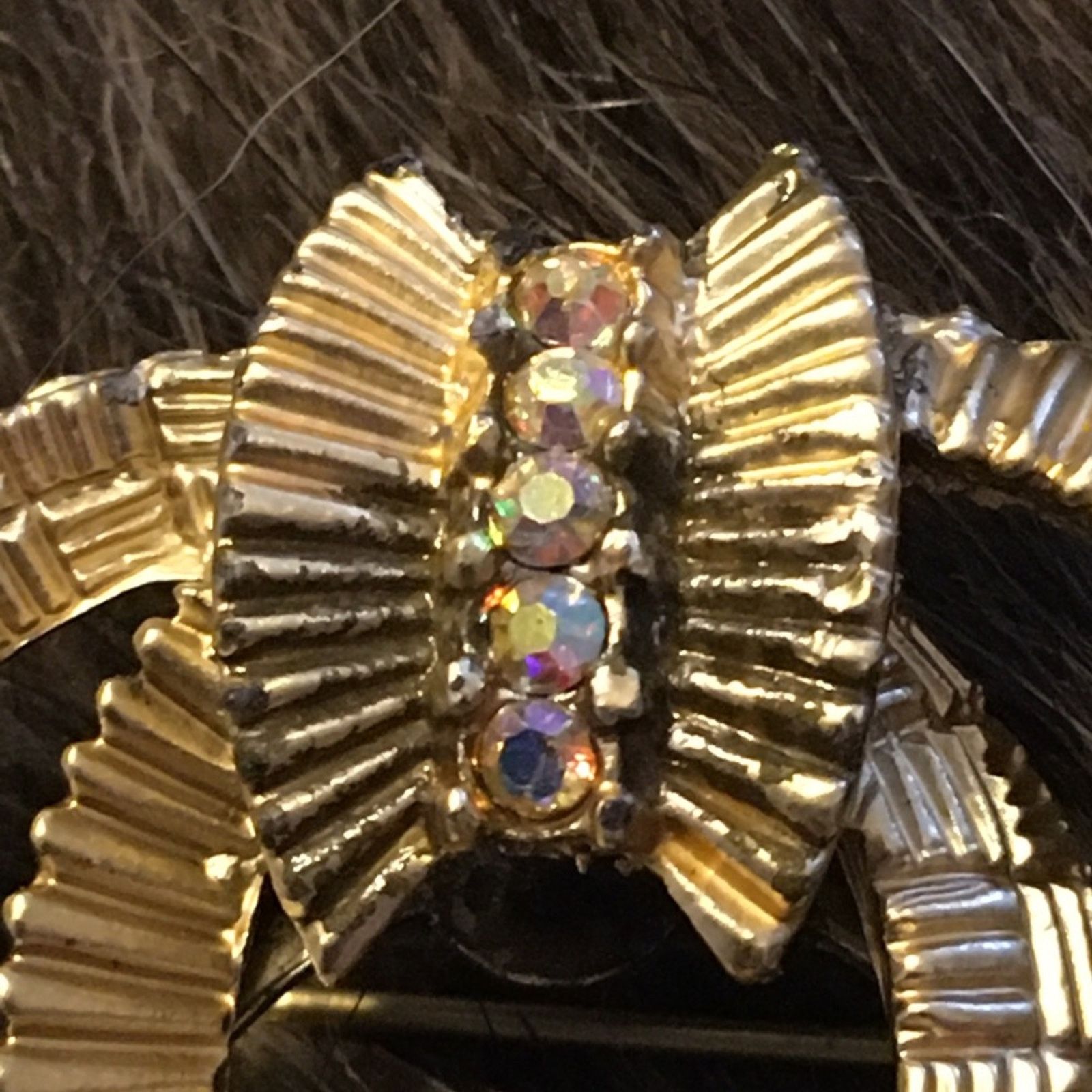 Vintage Vintage 60s gold tone aurora borealis brooch Size ONE SIZE - 3 Thumbnail
