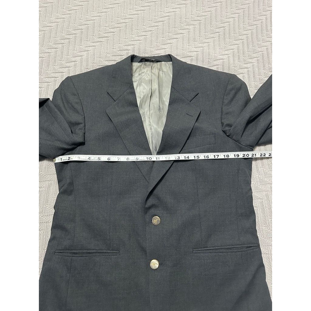 Burberry Vintage Burberry gray lightweight wool two button blazer Size 40R - 8 Thumbnail