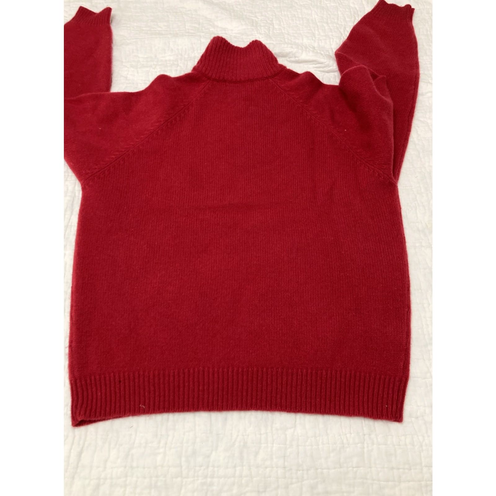 Vintage R&R Casuals Sweater Quarter Zip Virgin Wool Red M Men Pullover Casual Medium Size US M / EU 48-50 / 2 - 4 Thumbnail