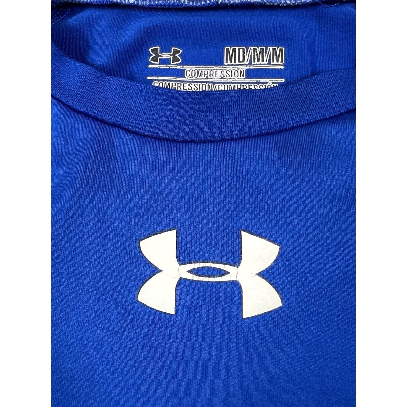 Under Armour Mens Under Armour Blue Long Sleeve Compression HeatGear Base Layer Shirt M Medium Size US M / EU 48-50 / 2 - 6 Thumbnail
