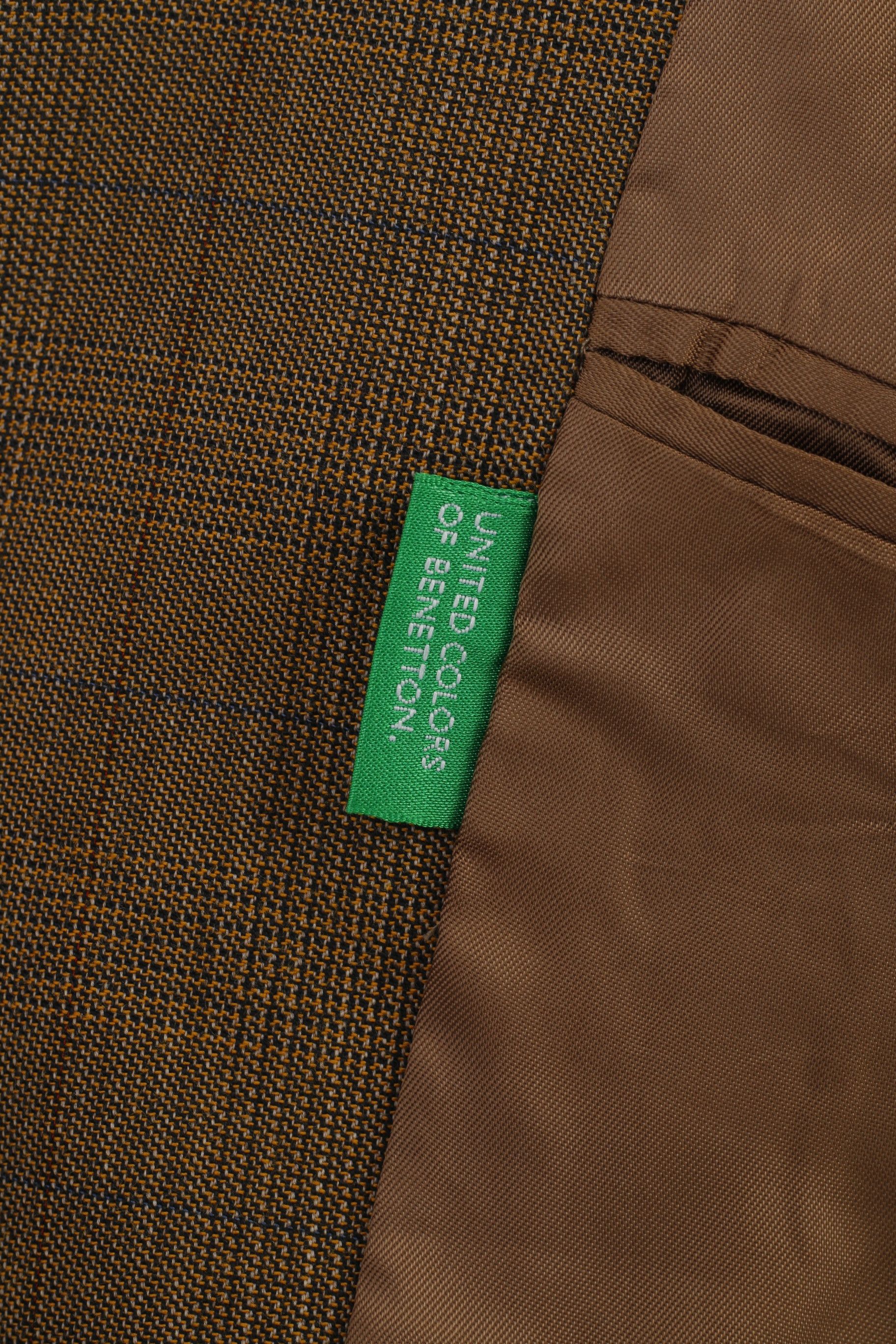 United Colors Of Benetton United Colors Of Benetton Men 44 54 Blazer Brown Cotton 0259 Size 44R - 5 Thumbnail