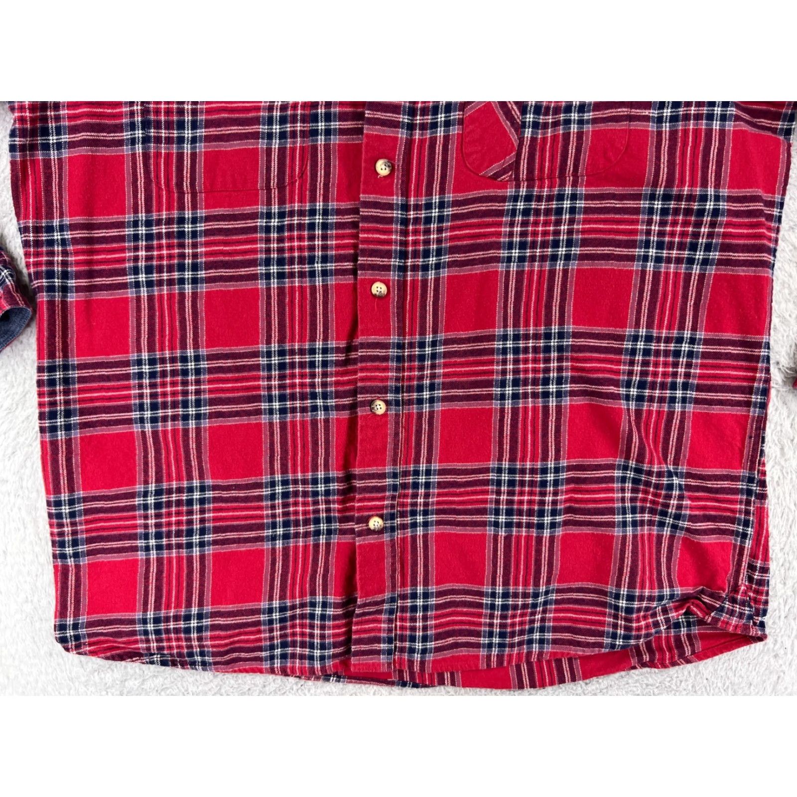 Vintage VINTAGE Backpacker Shirt Mens 2XL Red Plaid Flannel 100% Cotton Pockets Button Up Size US XXL / EU 58 / 5 - 7 Thumbnail