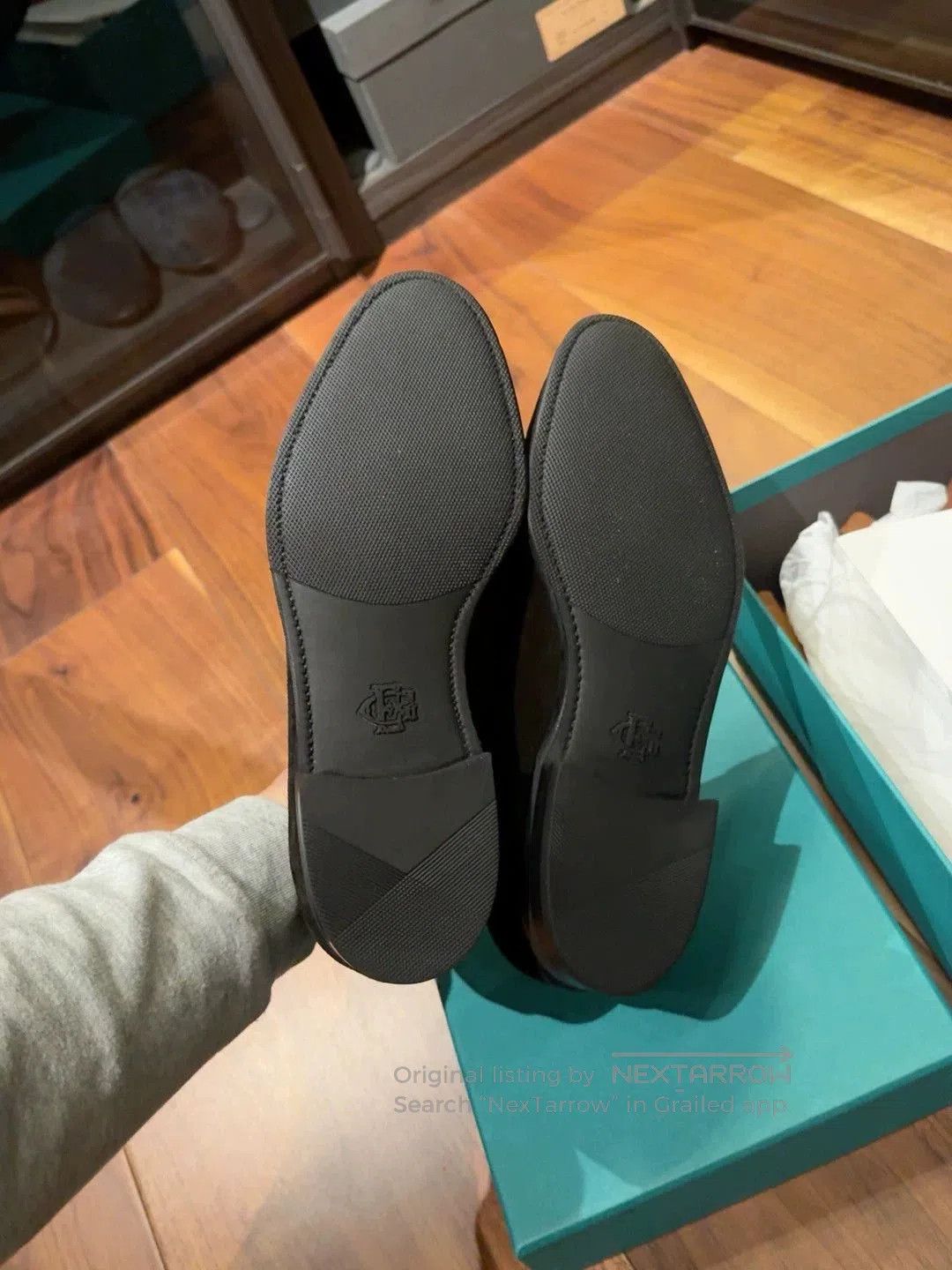 Edward Green Black Suede Slip-On Loafers. Size US 6.5 / EU 39-40 - 4 Thumbnail