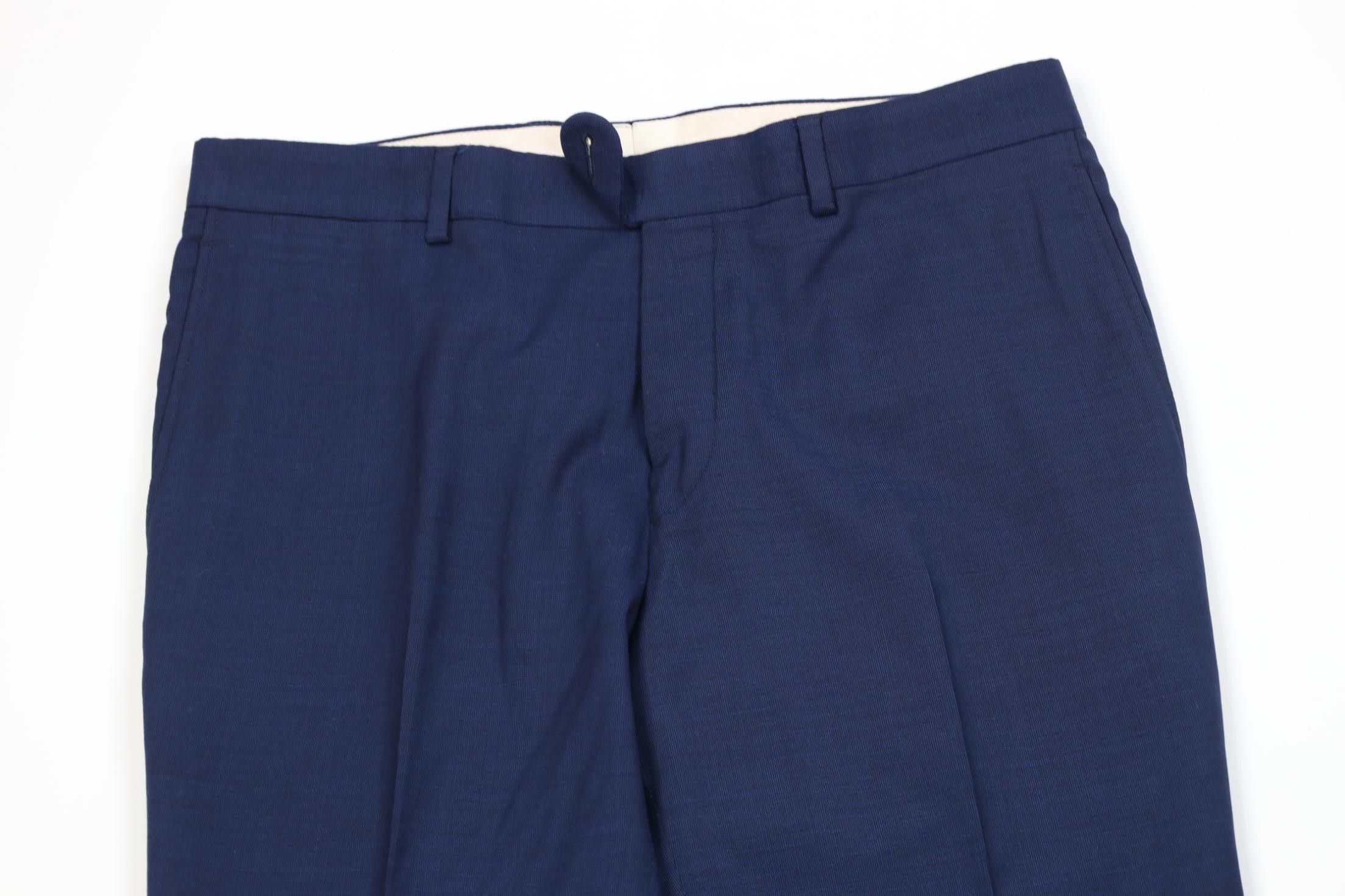 Vintage Vintage Y2K Streetwear Blend Knit Chino Pants Trousers Blue Size US 34 / EU 50 - 2 Thumbnail