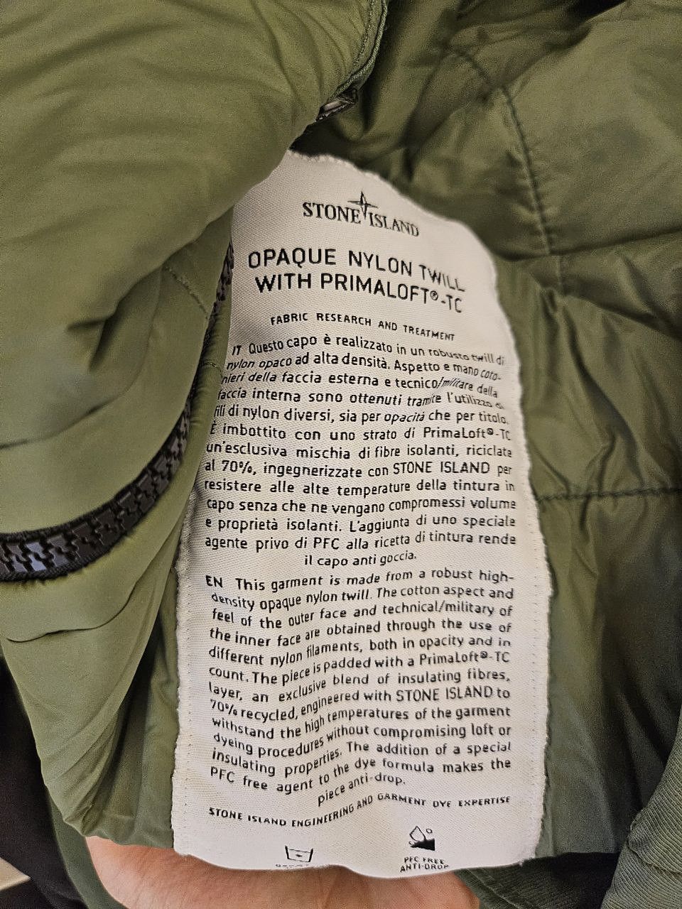 Stone Island Opaque Nylon Twill Primaloft Lined Jacket Outershirt Size US S / EU 44-46 / 1 - 7 Thumbnail