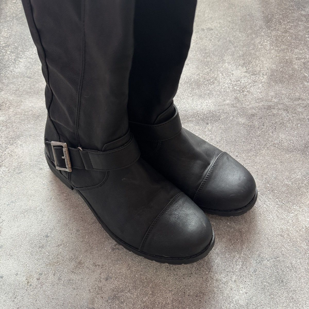 If Six Was Nine Avant Garde Vintage Strap Details Faux Leather Boots Size US 8 / IT 38 - 10 Thumbnail