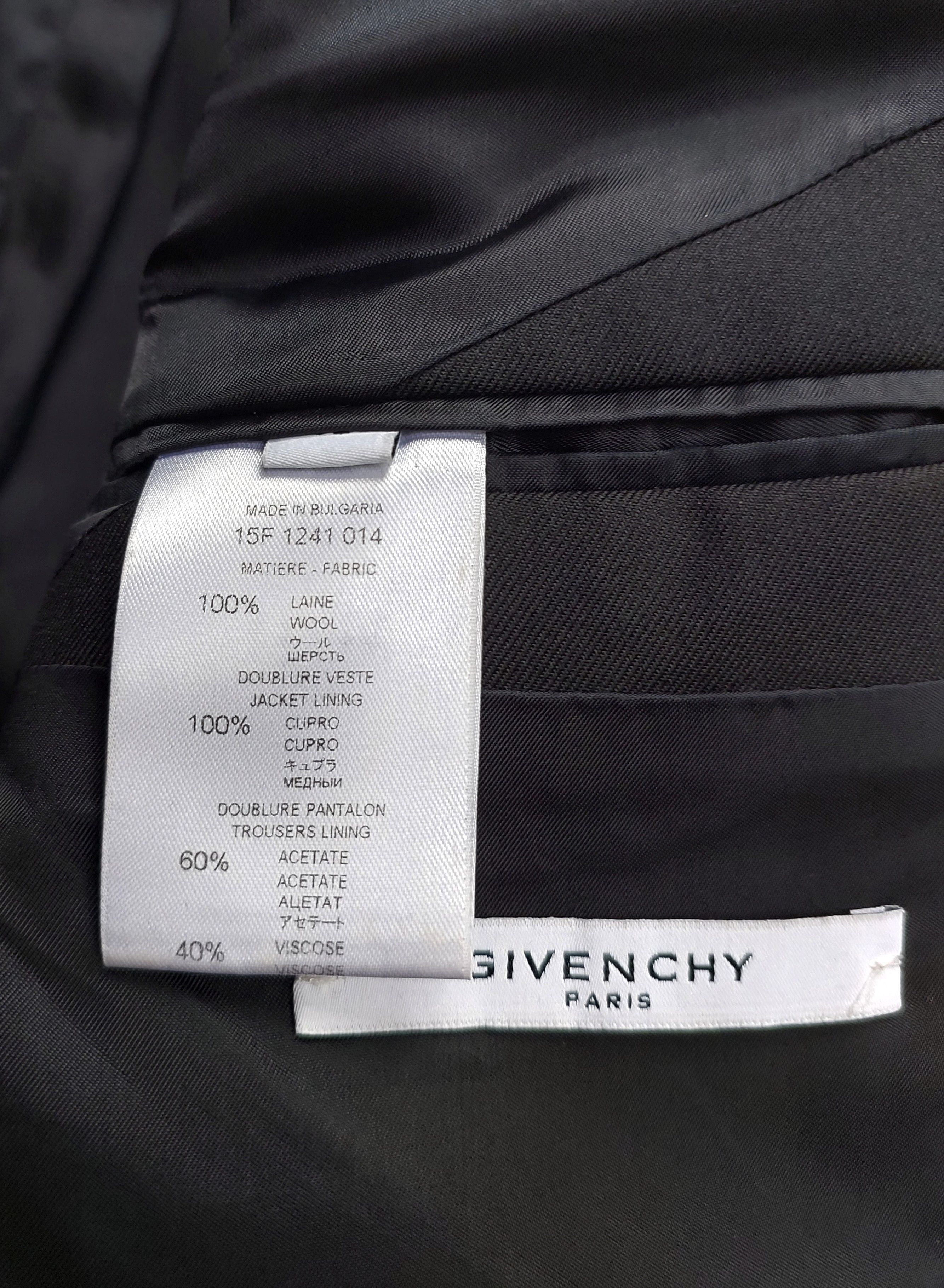 Givenchy 🌞 Givenchy x Riccardo Tisci Fall/Winter 2015 Wool Blazer Size 52S - 10 Thumbnail