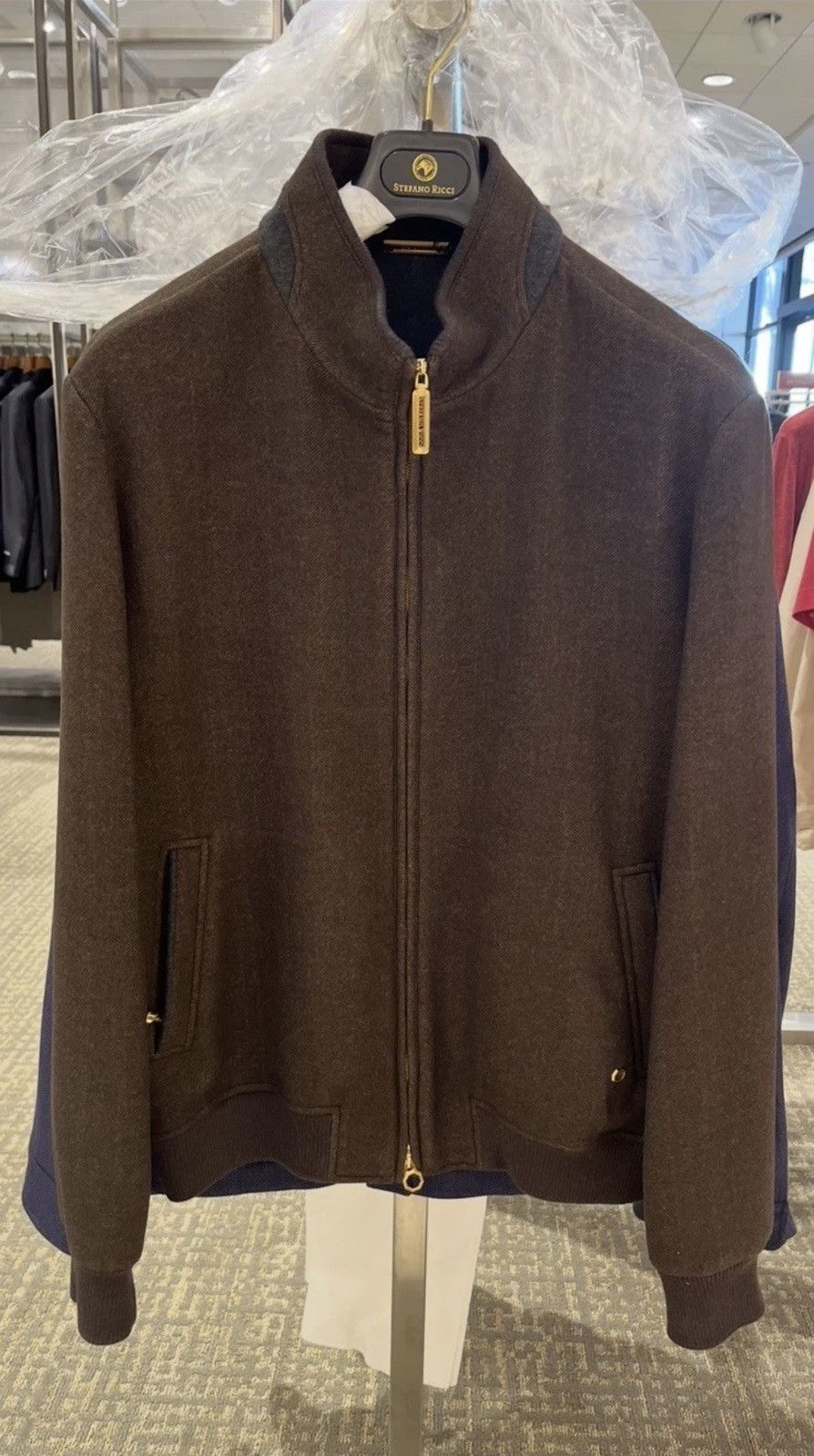 Stefano Ricci LNWOT $7250 Stefano Ricci Virgin Wool Herringbone Blouson Size US L / EU 52-54 / 3 - 2 Thumbnail