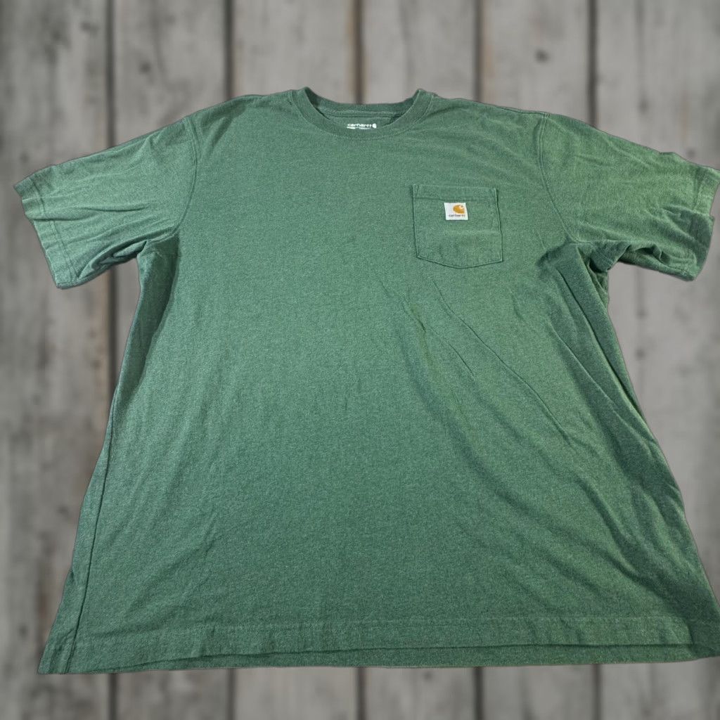 Carhartt VINTAGE Carhartt T-Shirt Men 2XL Green Workwear Short Sleeve Crew Neck Cotton Blend Loose Fit Pockets Casual Size US XXL / EU 58 / 5 - 1 Thumbnail