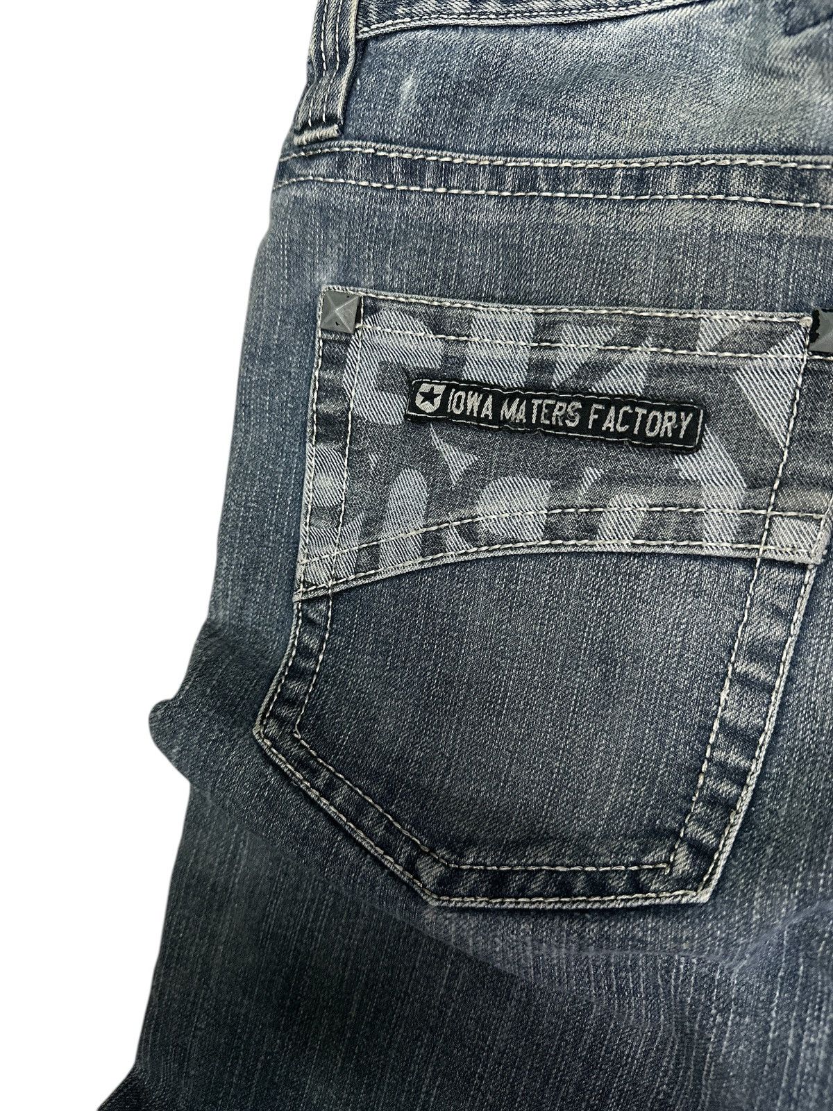 Japanese Brand Vintage Denim Distress Pocket twist leg motorcyle round66. Size US 30 / EU 46 - 4 Thumbnail
